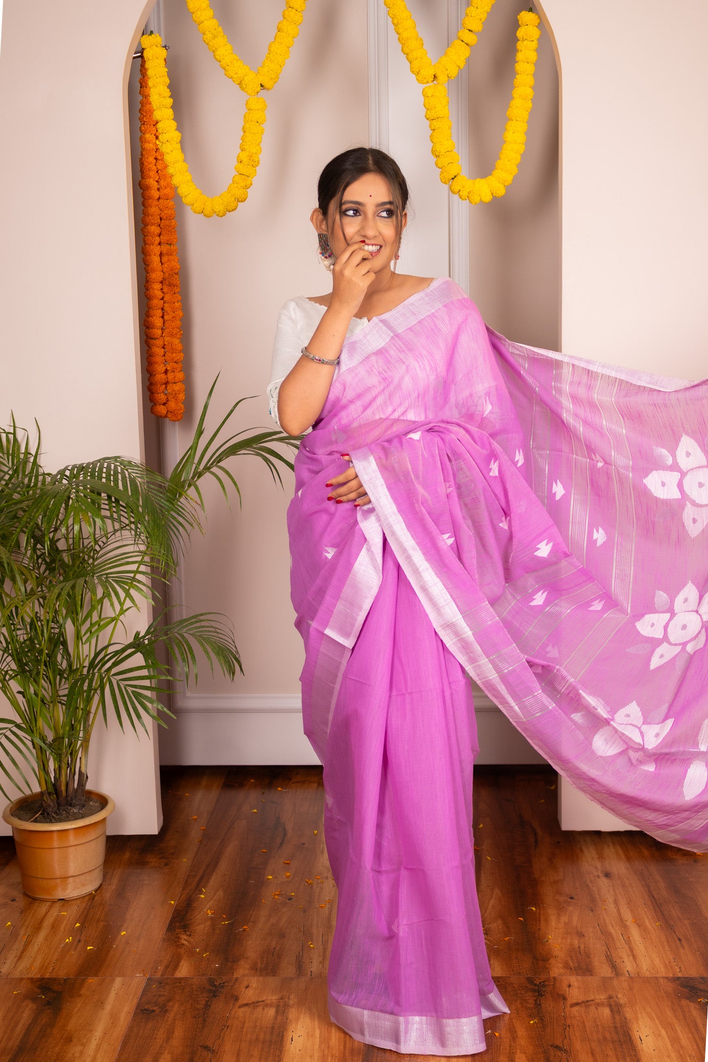 Deepanjali Silk Jamdani Saree