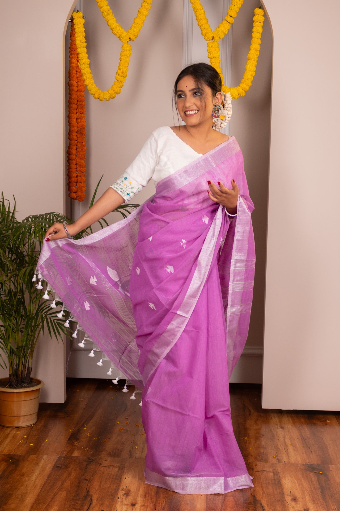 Deepanjali Silk Jamdani Saree
