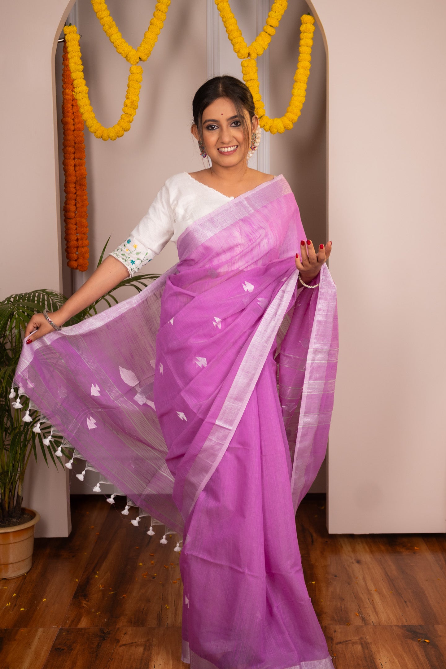 Deepanjali Silk Jamdani Saree