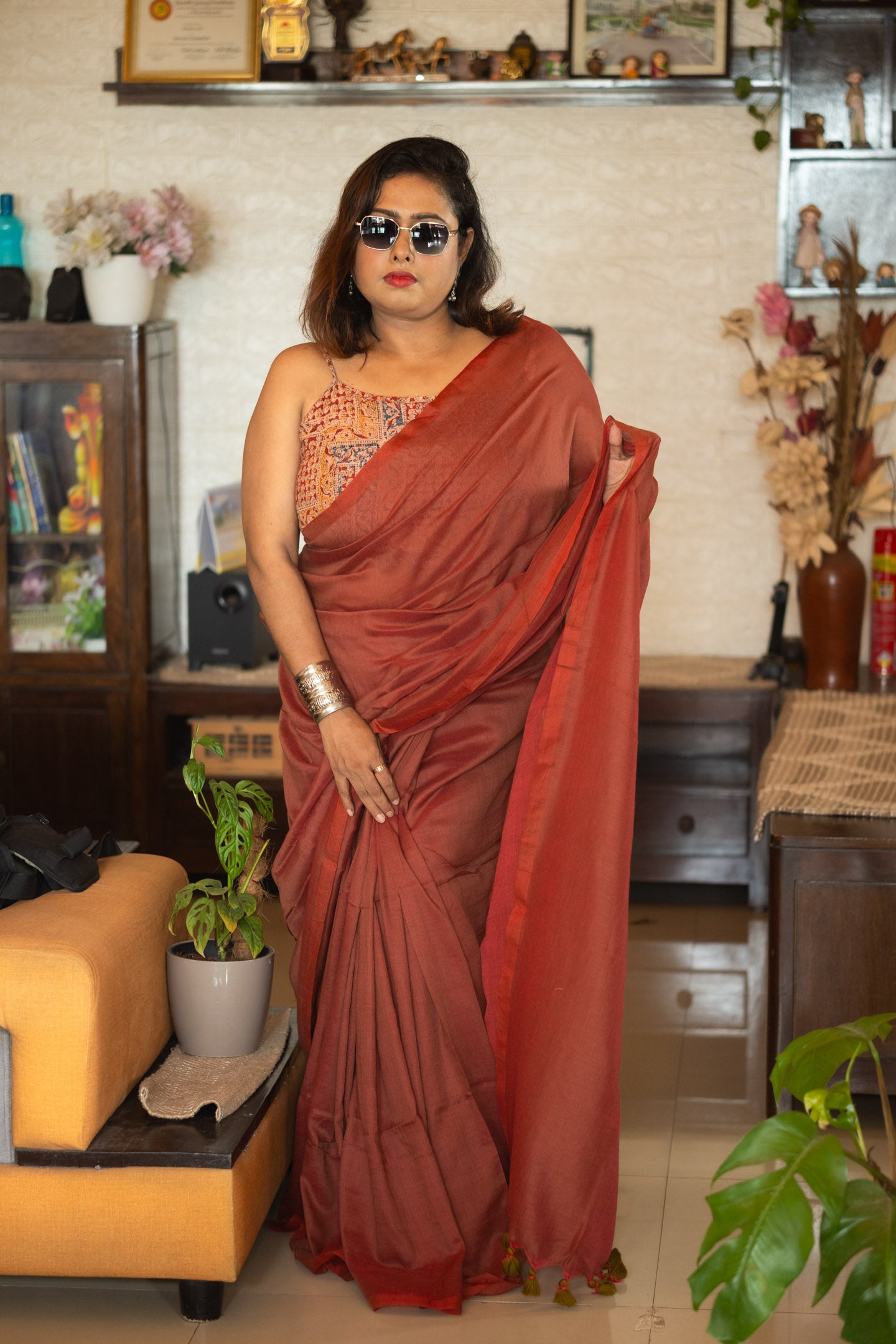 Azure Glow Pompom Drape