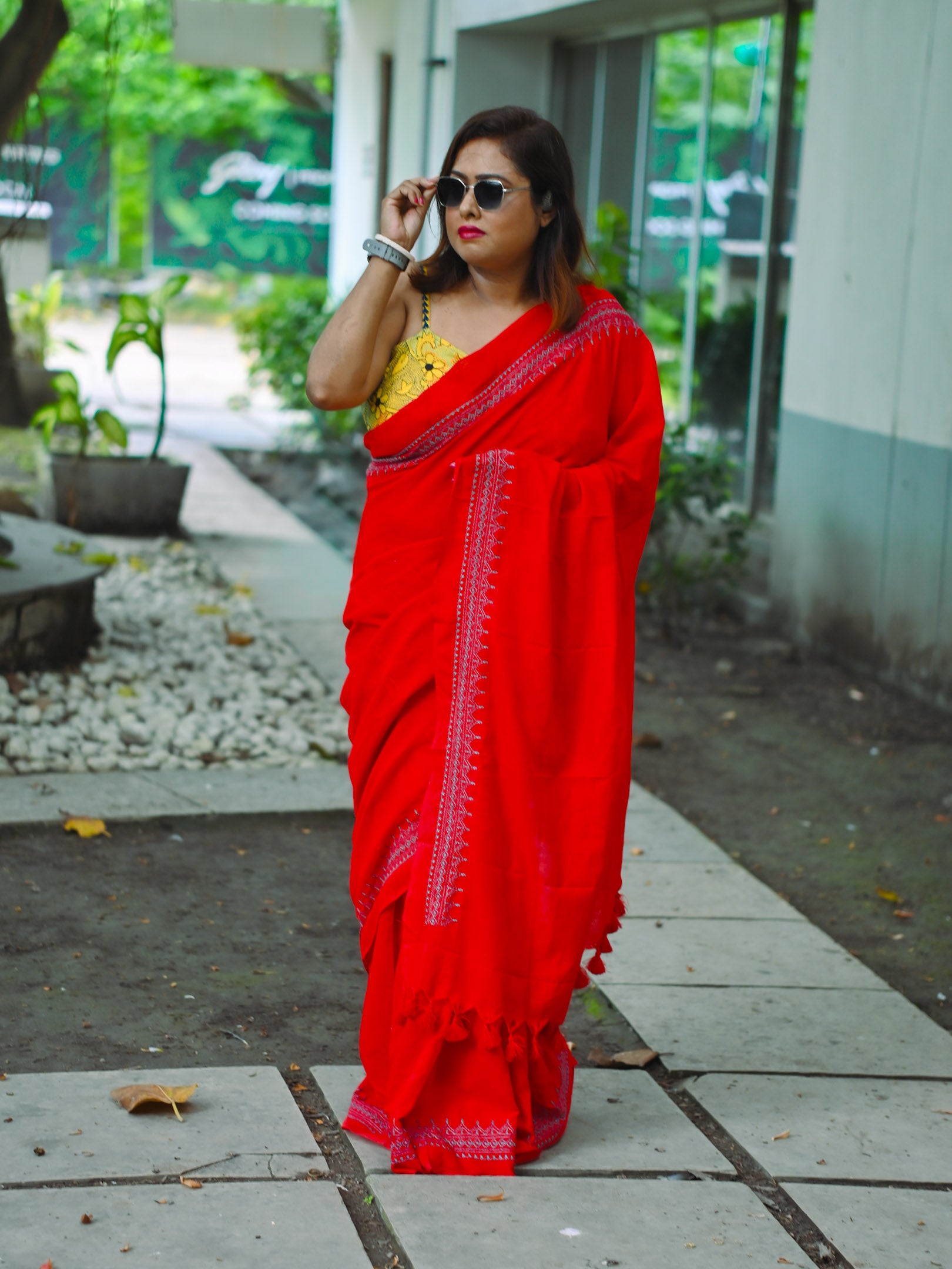 Vermilion love Saree