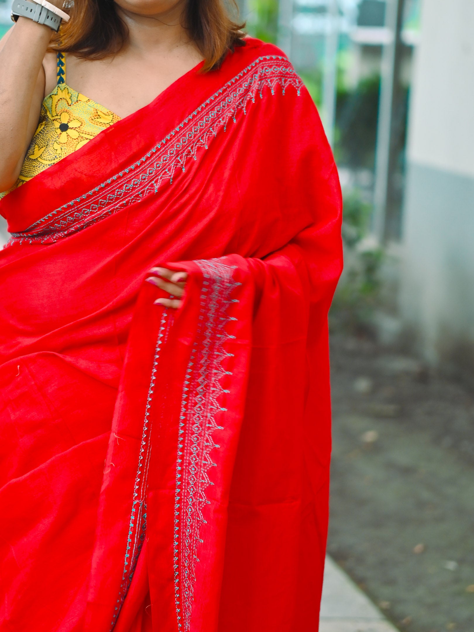 Vermilion love Saree