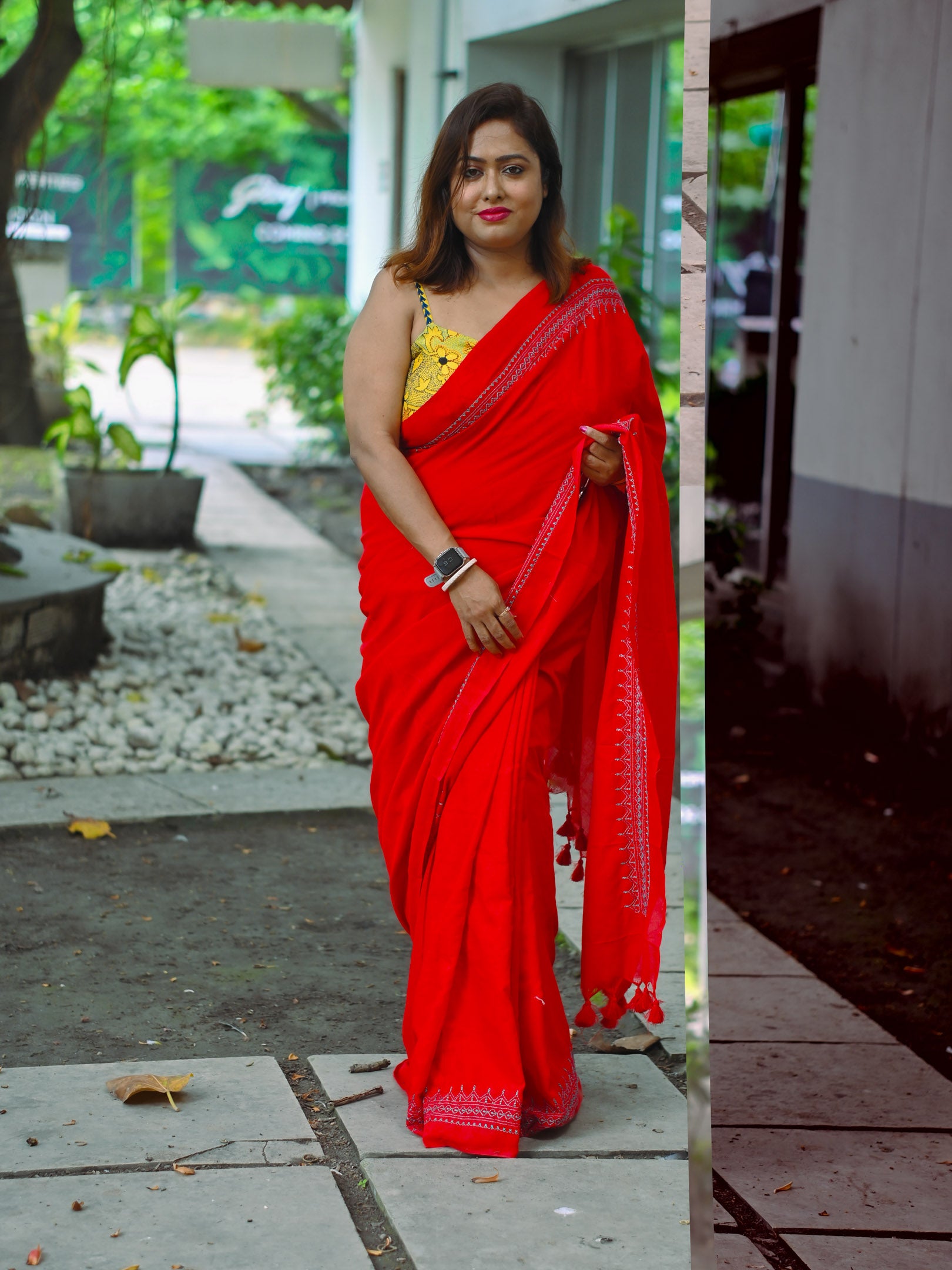 Vermilion love Saree