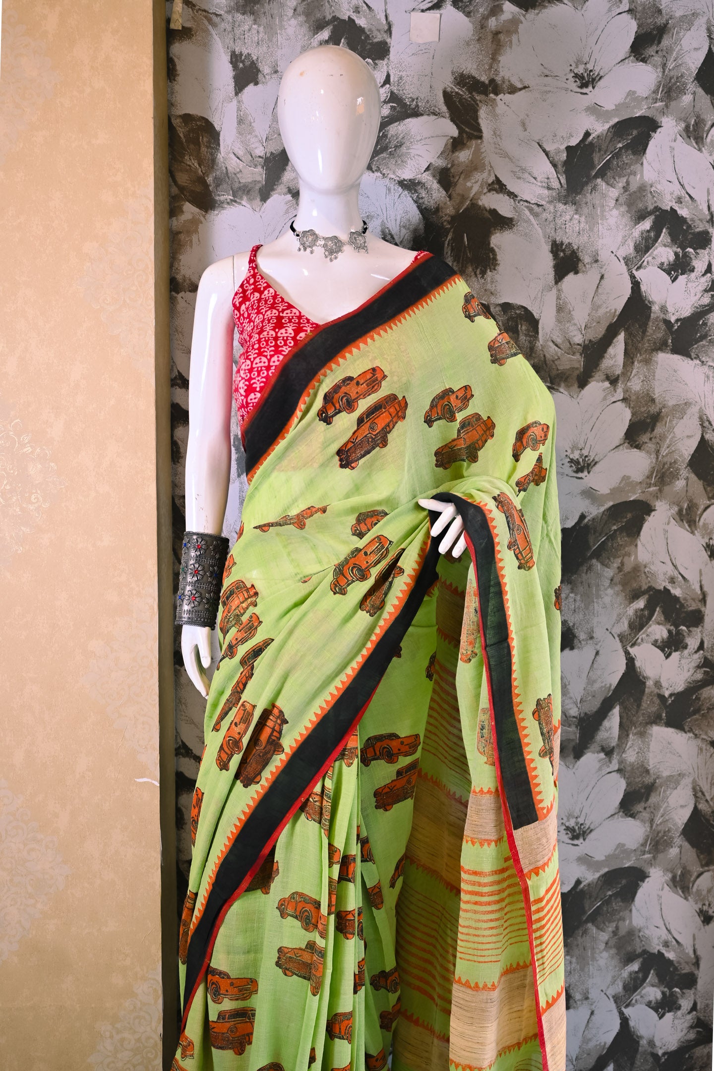 Green Taxi Saree