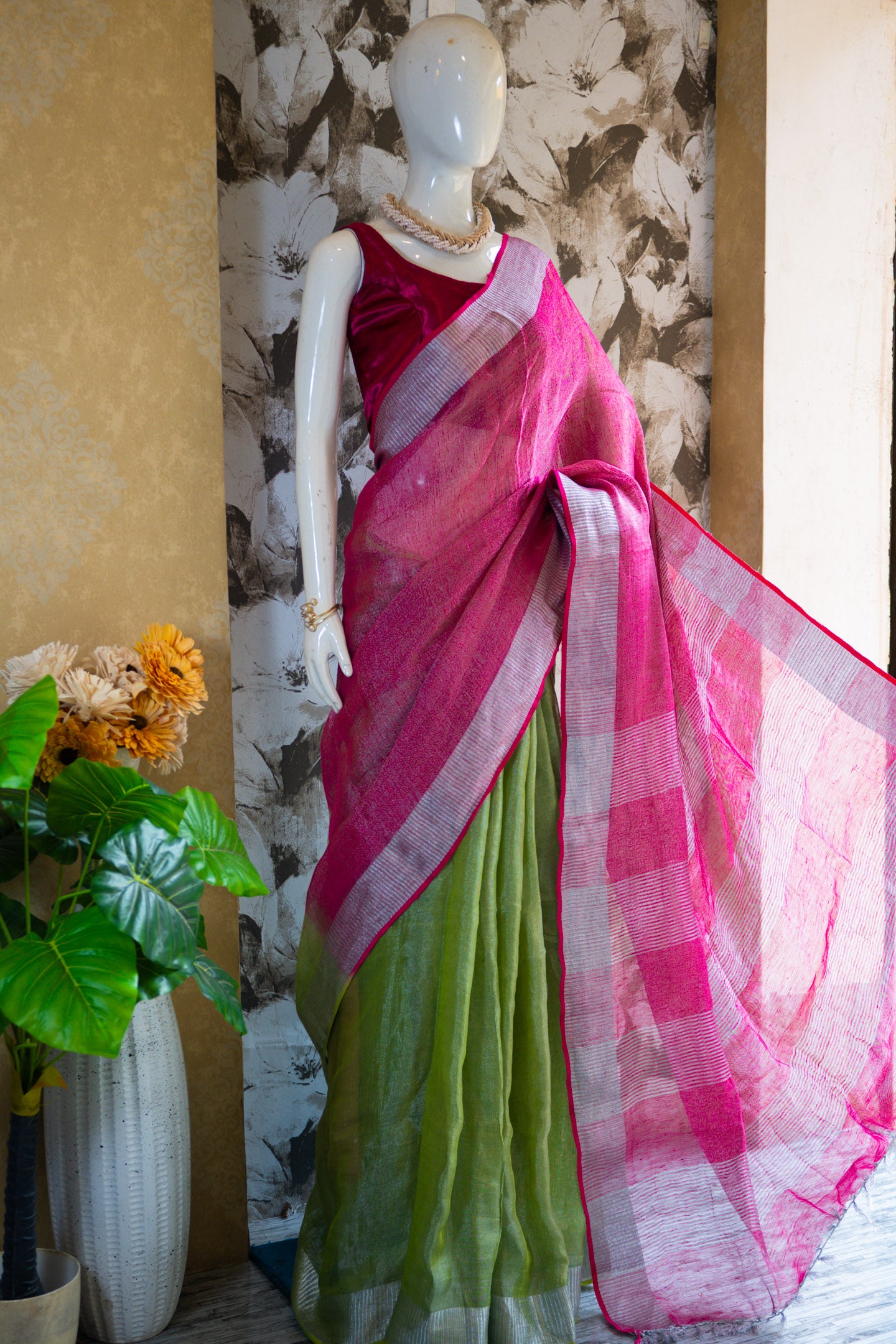 Candy Linen Saree