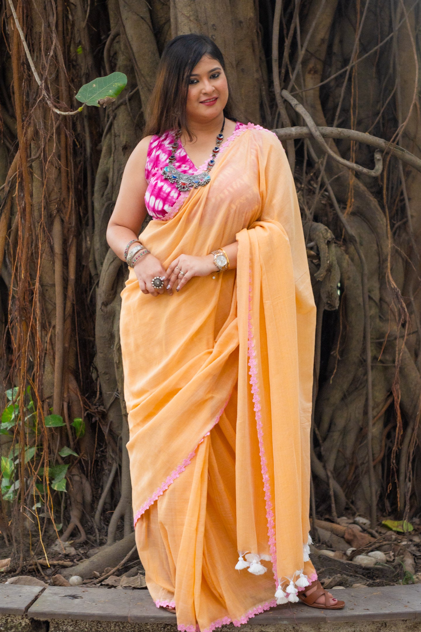 Chandan ful Saree