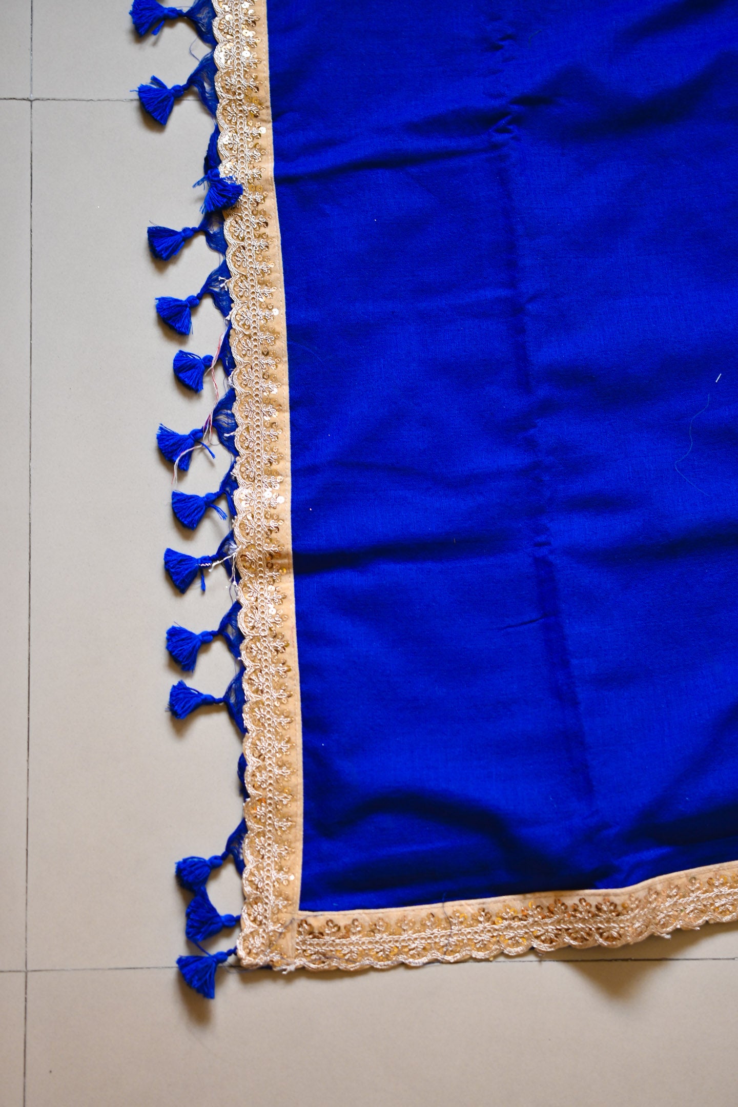 Blue Zardosi Saree
