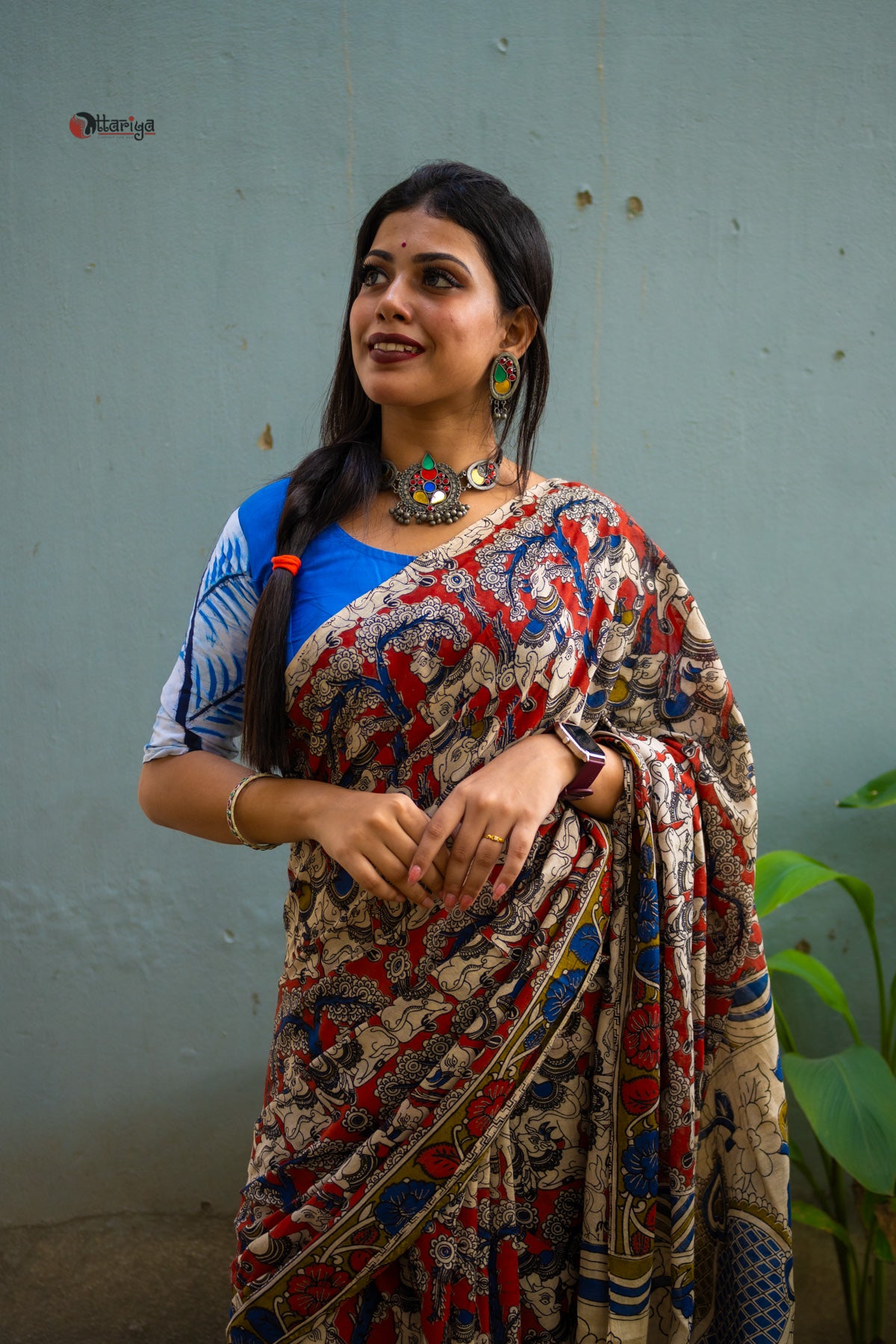 Rajarshi Kalamkari Saree