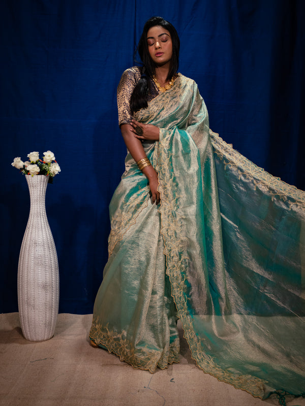 Tissue silk Saree - Uttariya
