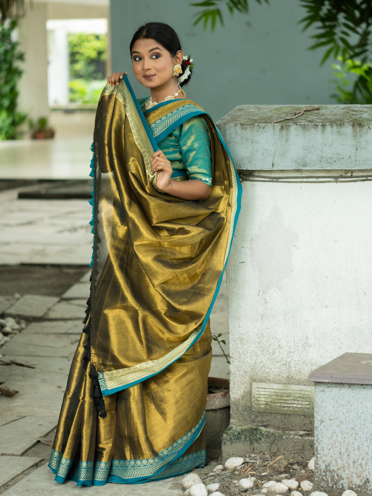 Gold Tissue Saree