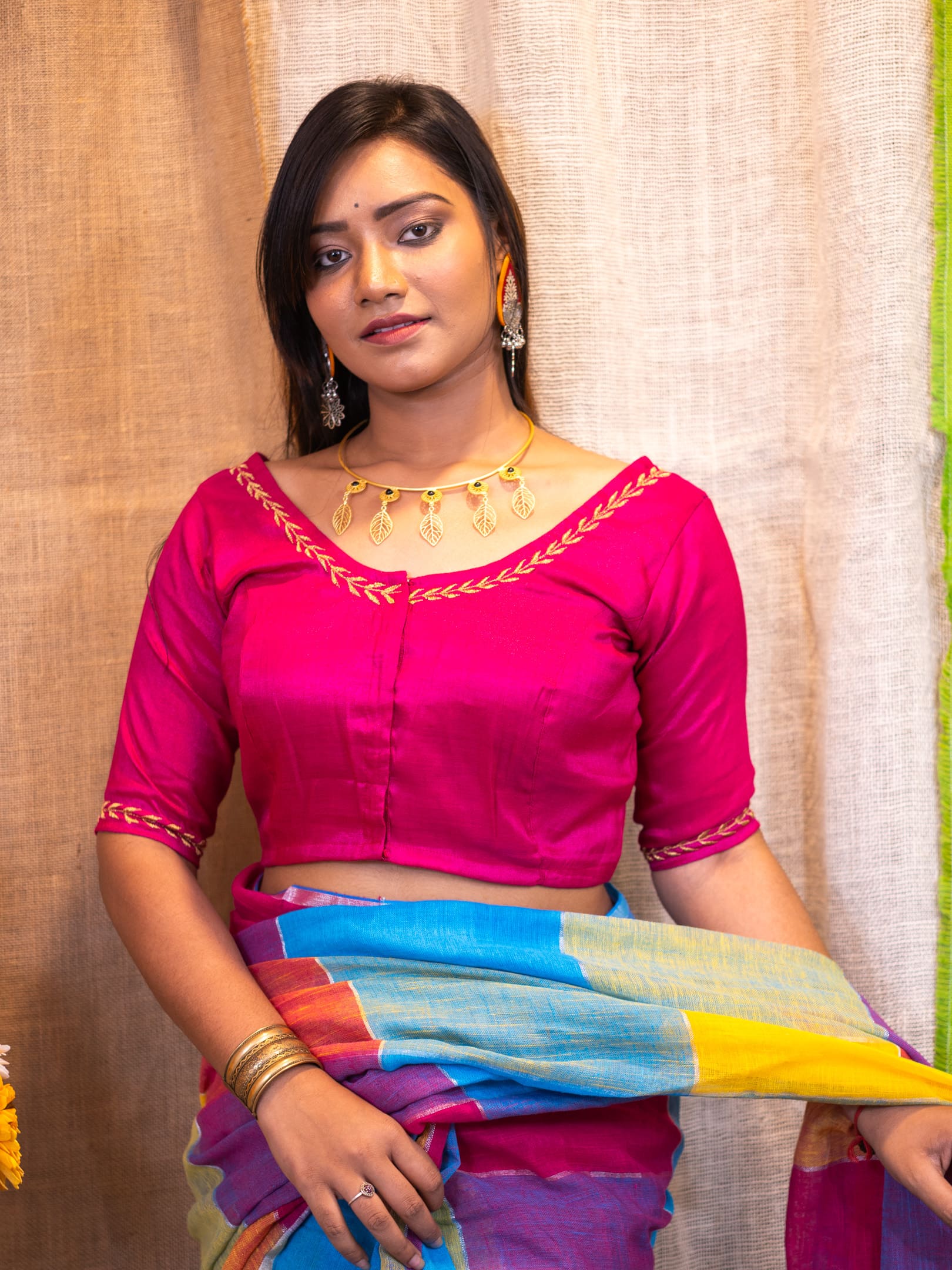 Readymade Silk Saree Blouse