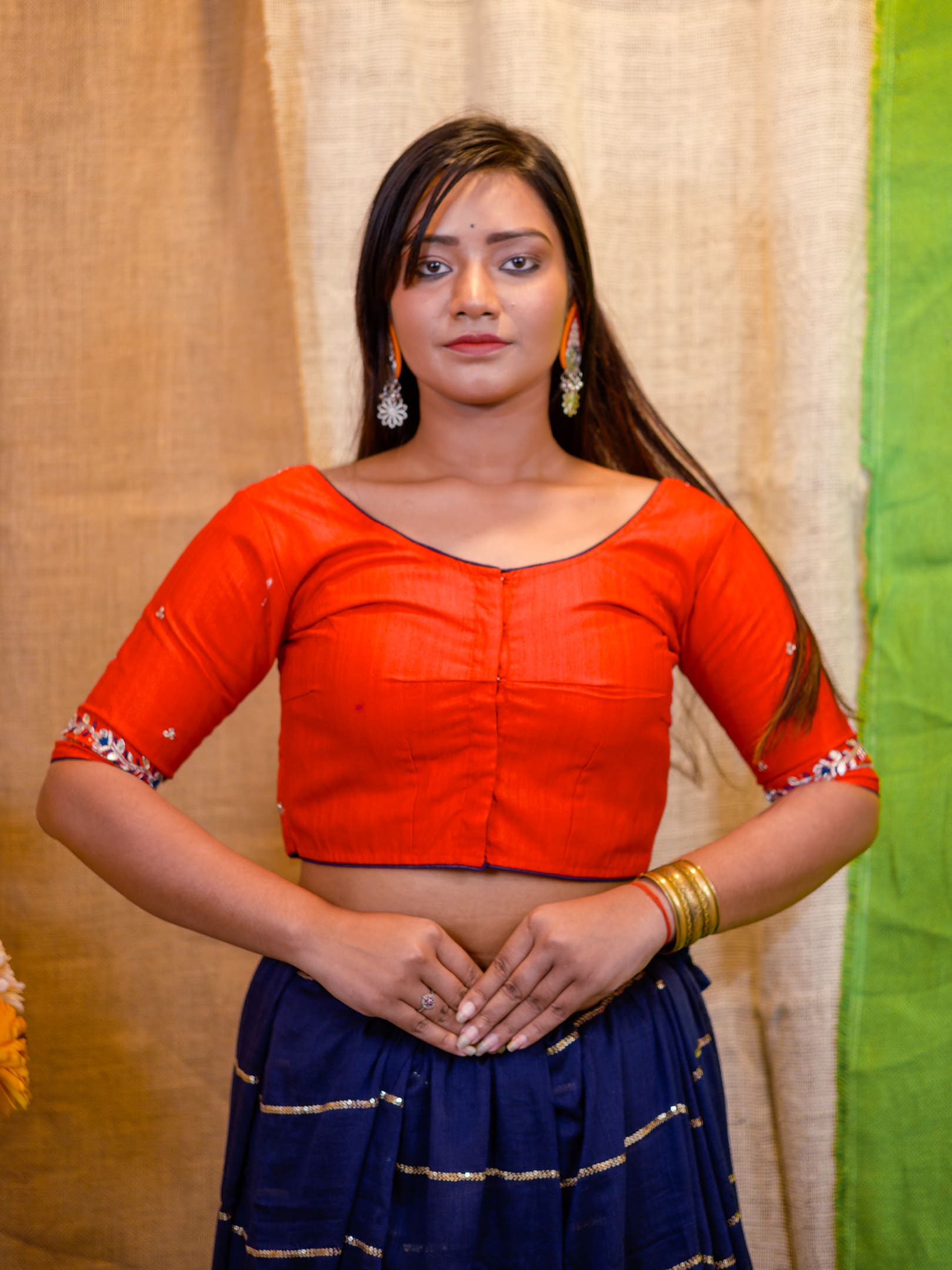 Embroidered Saree Blouse - Uttariya