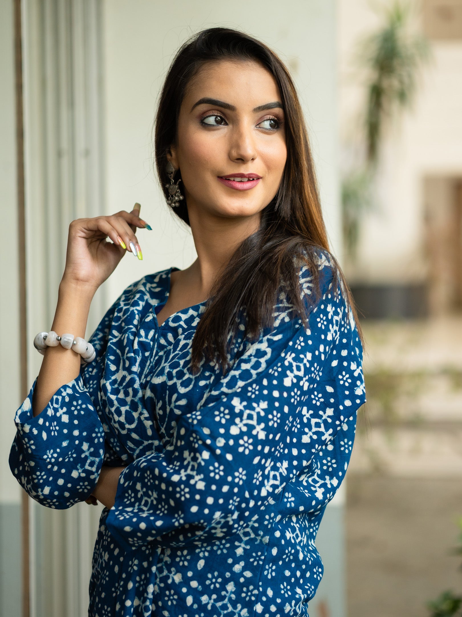 Indigo Flair Cotton Dress