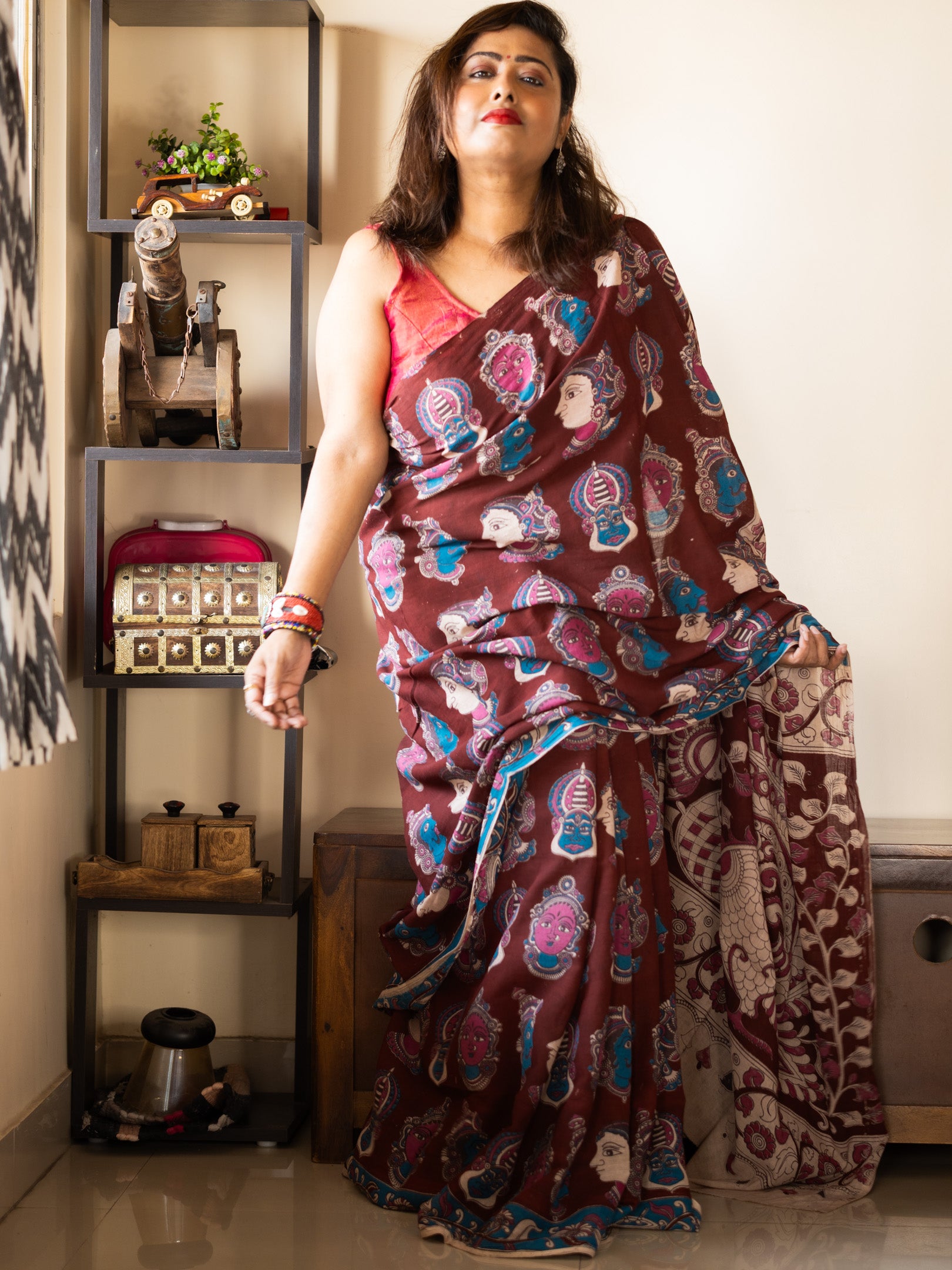 Tmoghi Kalamkari Saree