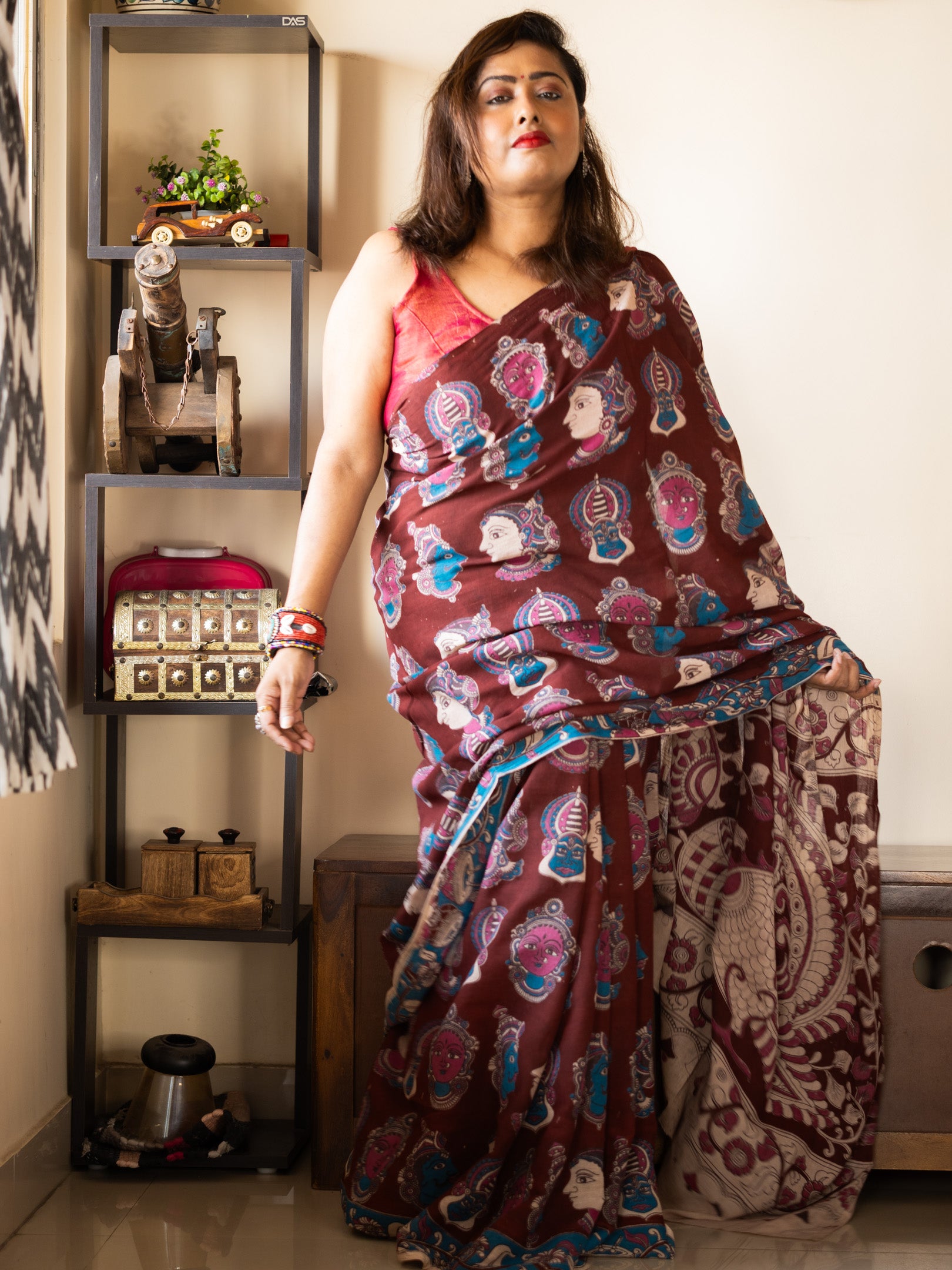 Tmoghi Kalamkari Saree