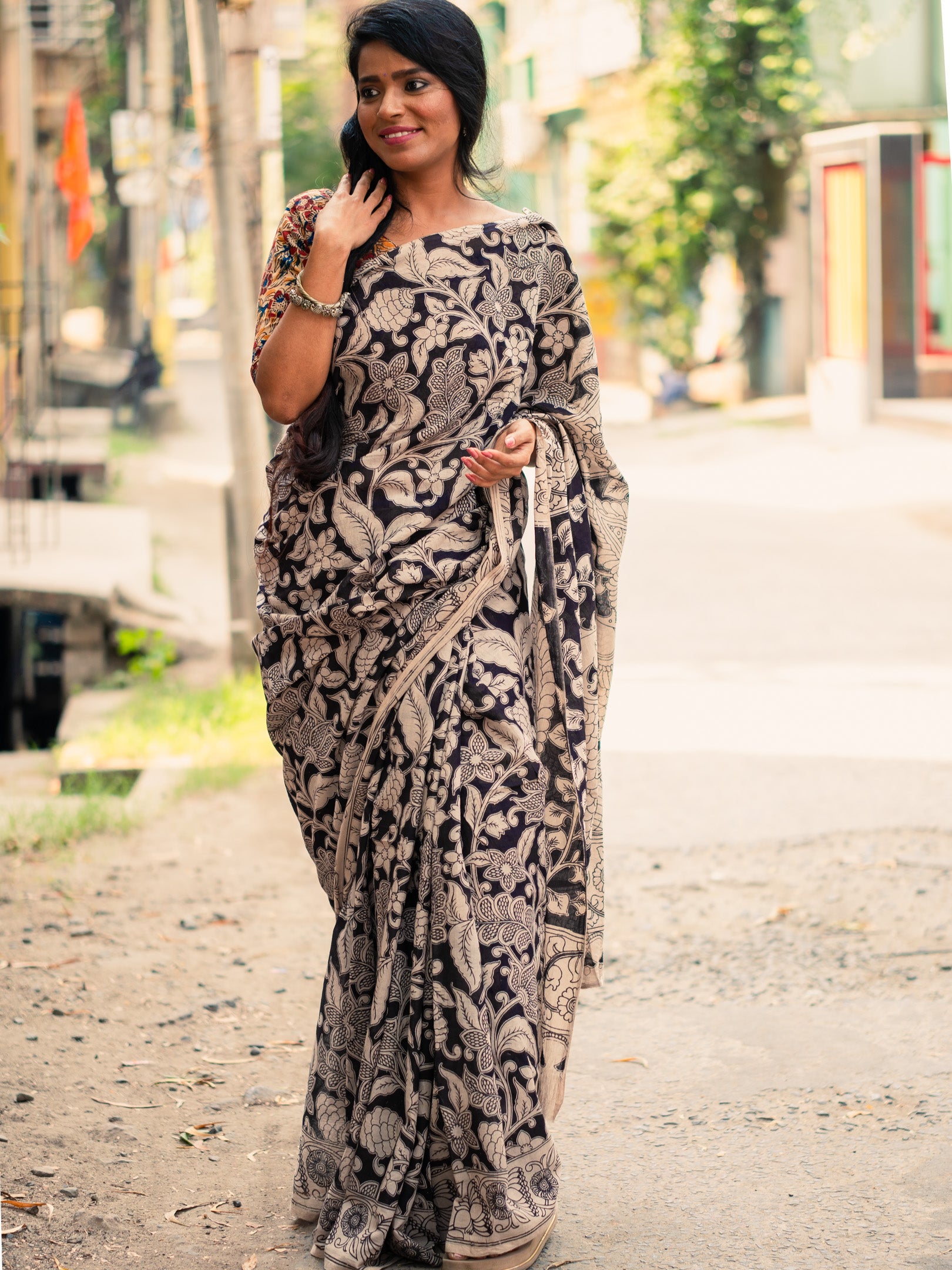 Ramohi Kalamkari Saree