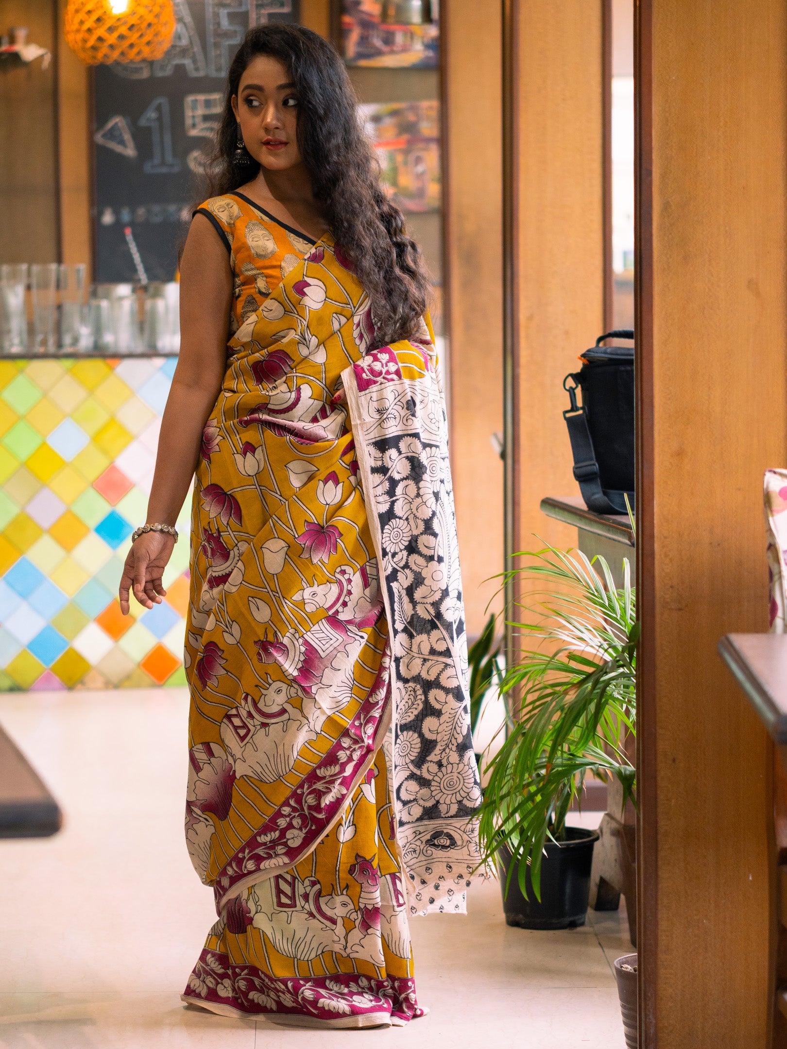 Prandik Kalamkari Saree