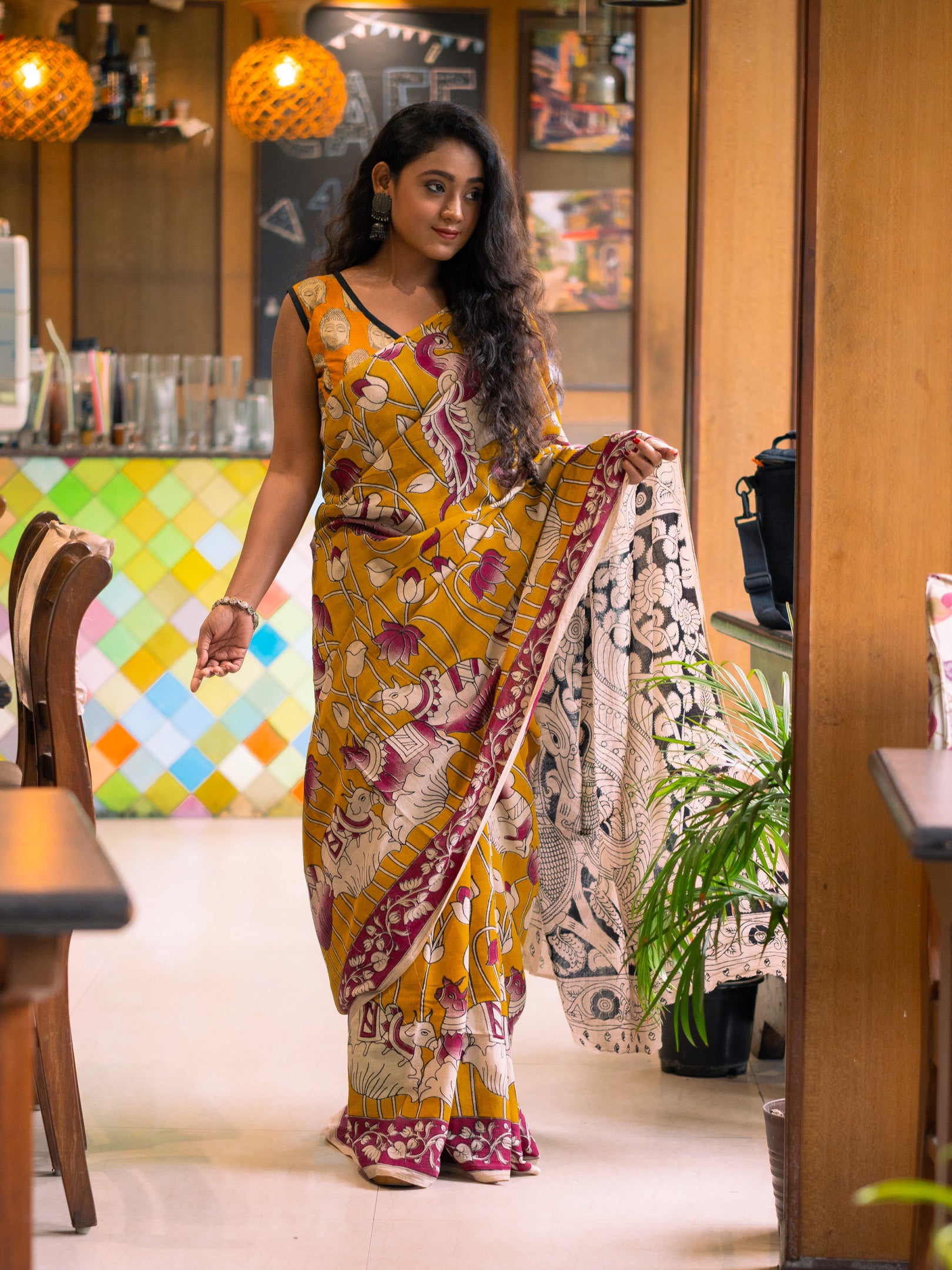 Prandik Kalamkari Saree