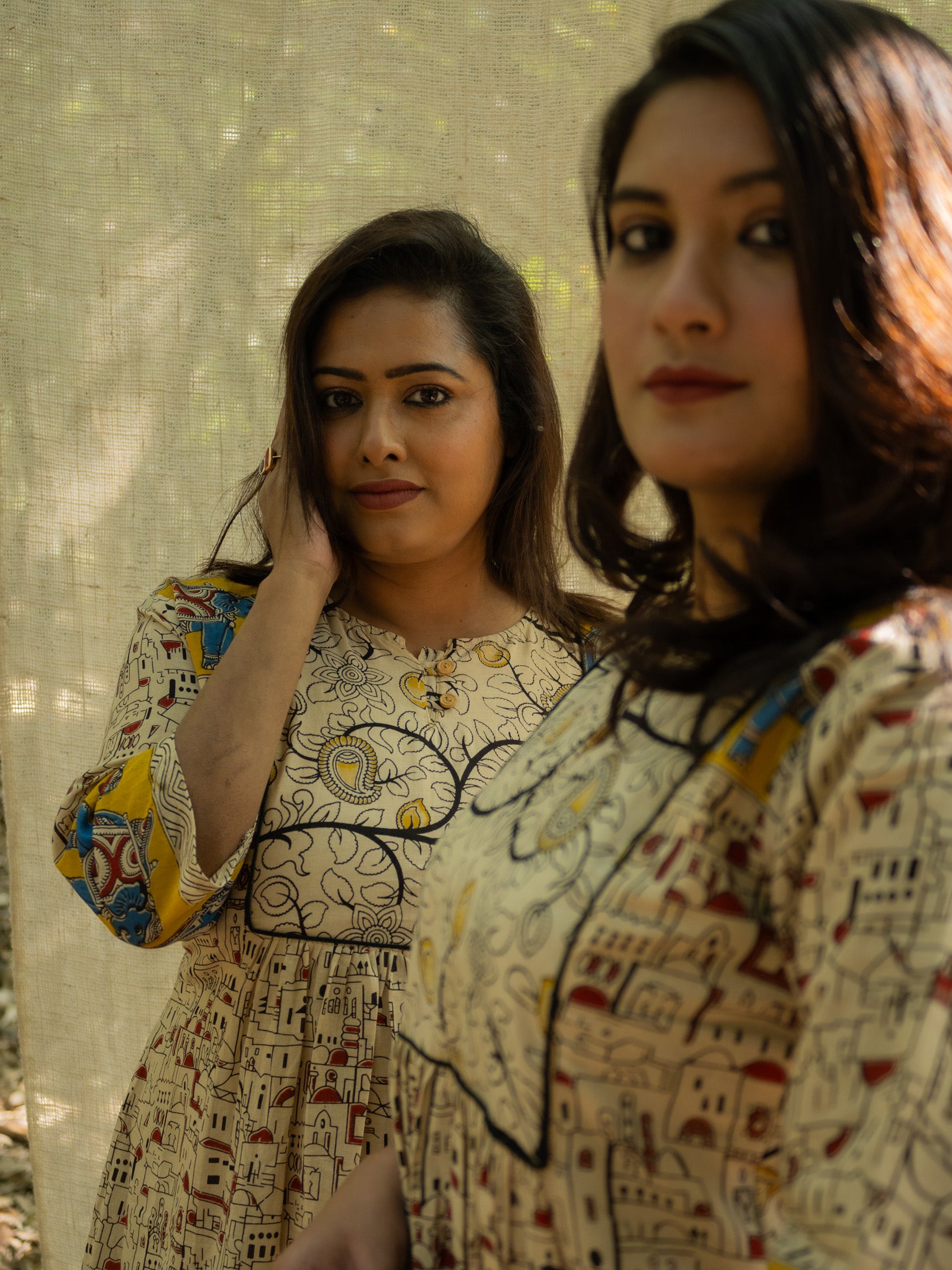 Rang Kari Kalamkari Empire Cotton Dress