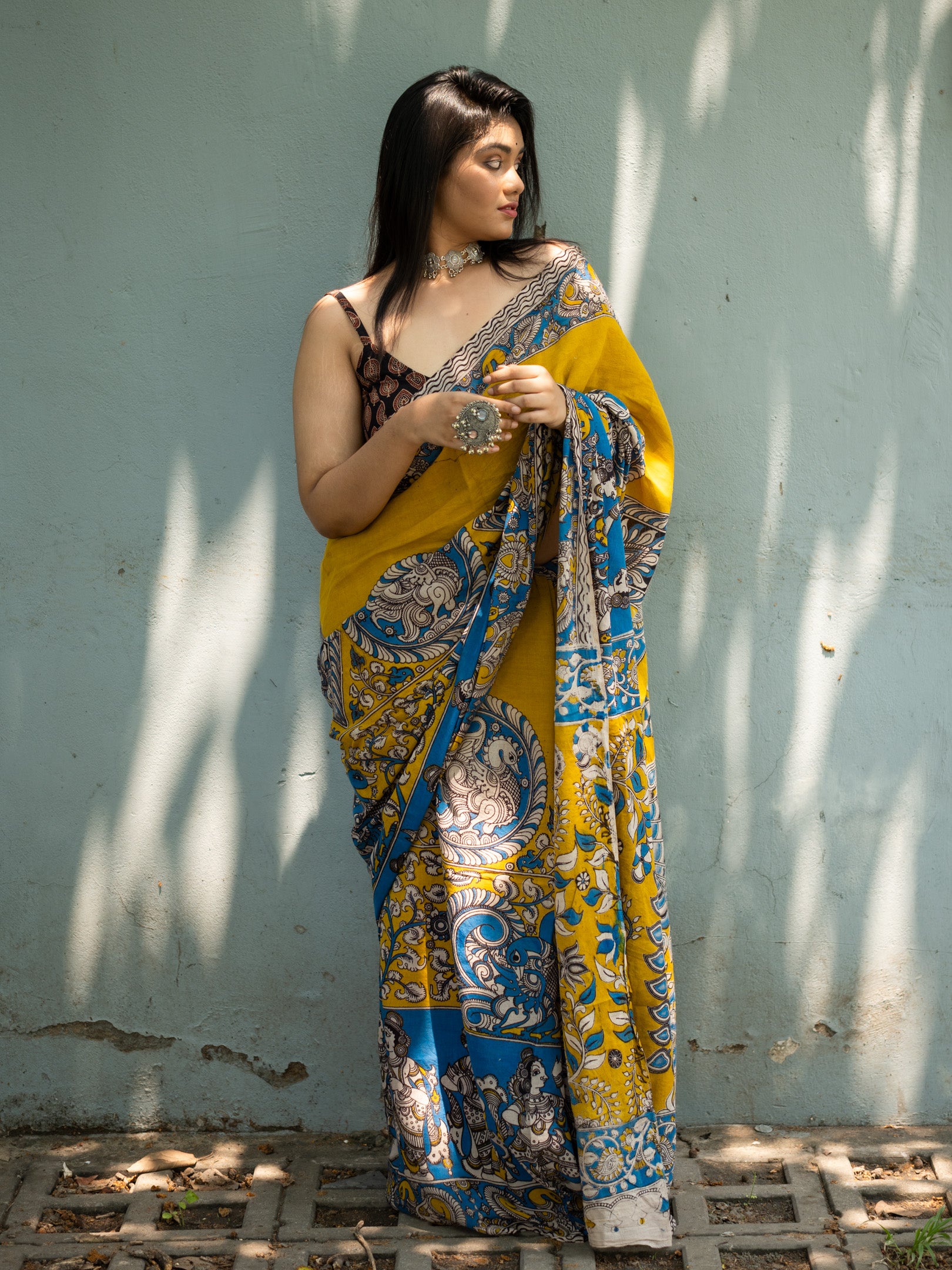 Dhansiri Kalamkari Saree