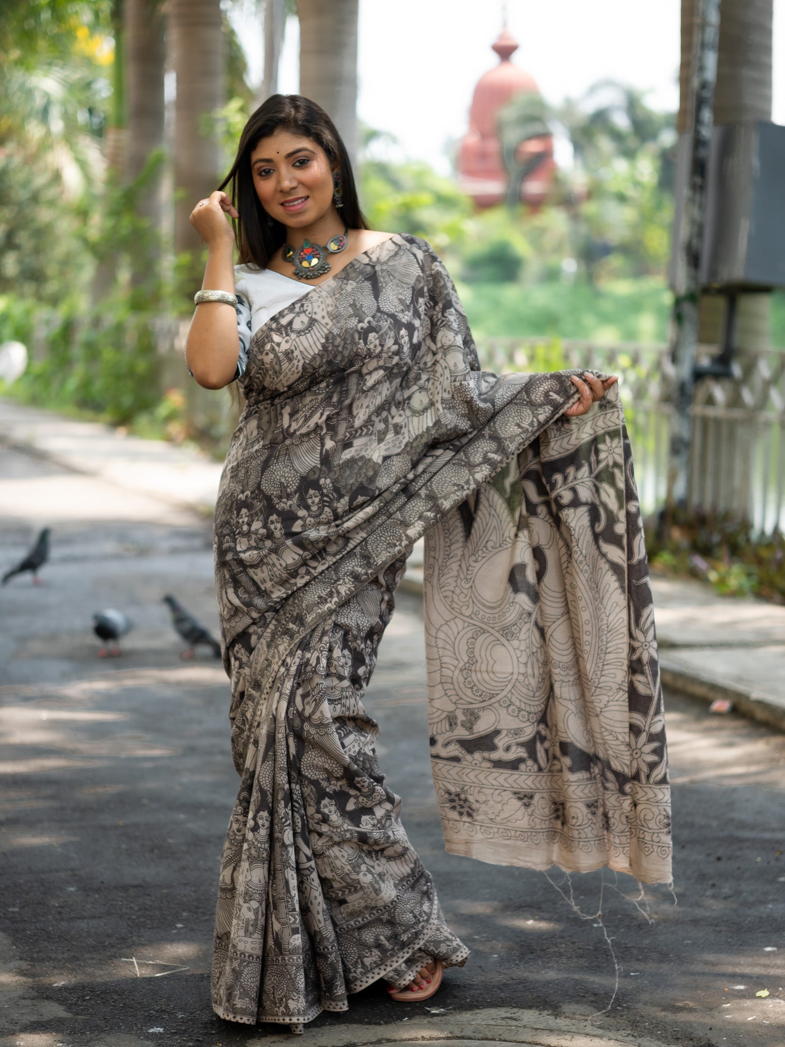 Chaya Kalamkari Saree