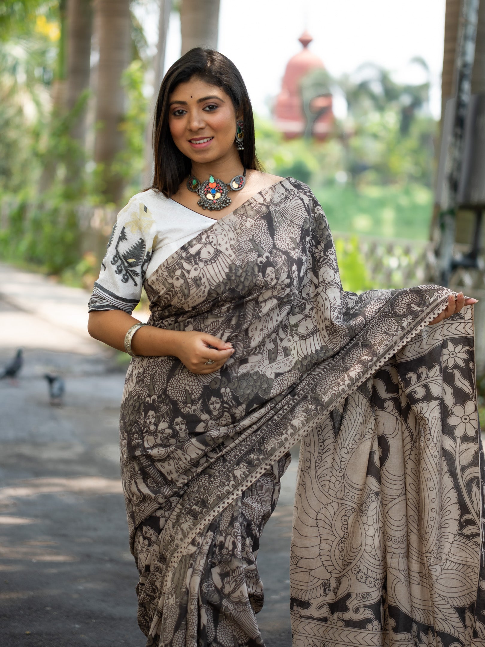 Chaya Kalamkari Saree