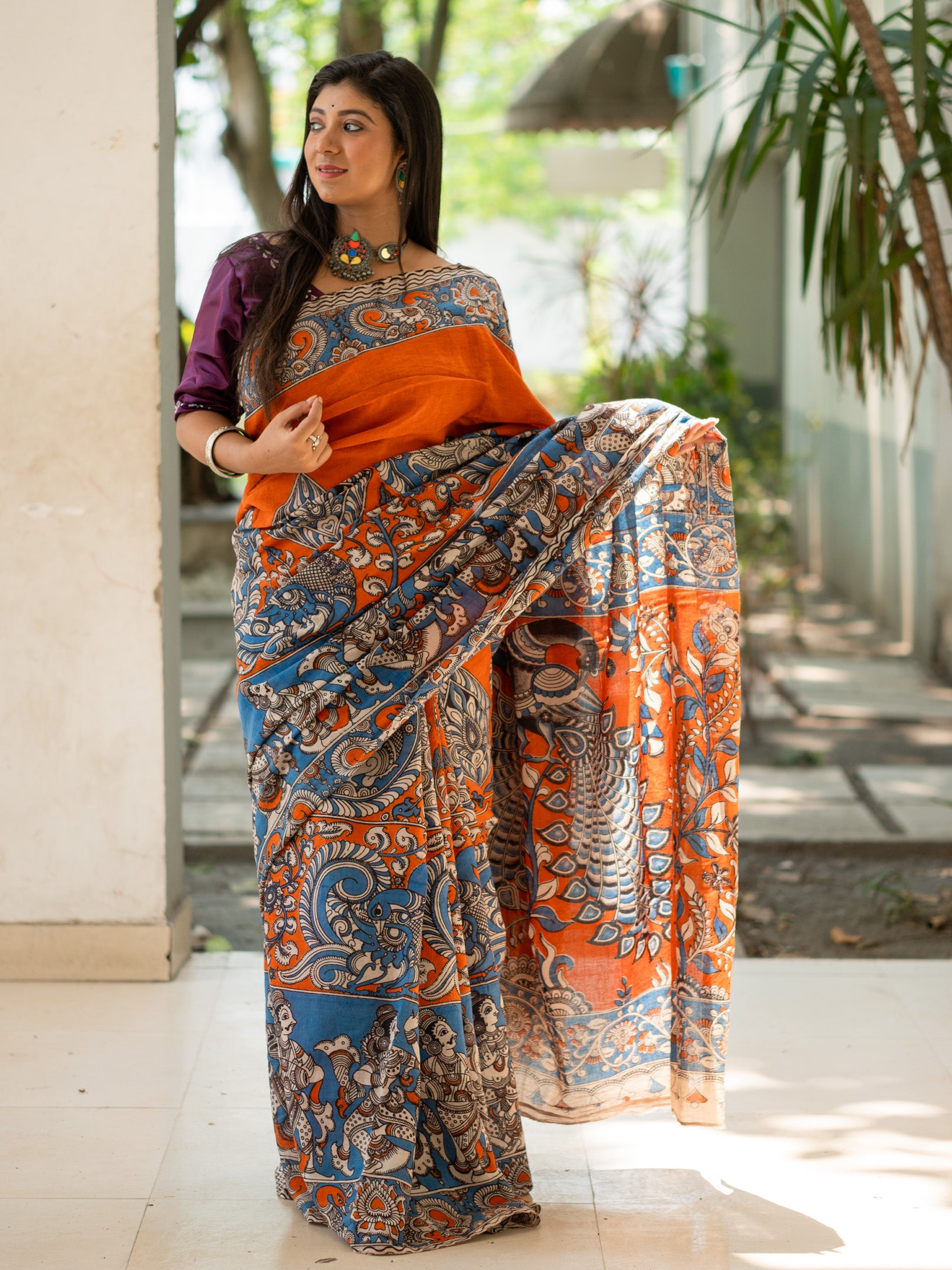 Kamla Kalamkari Saree