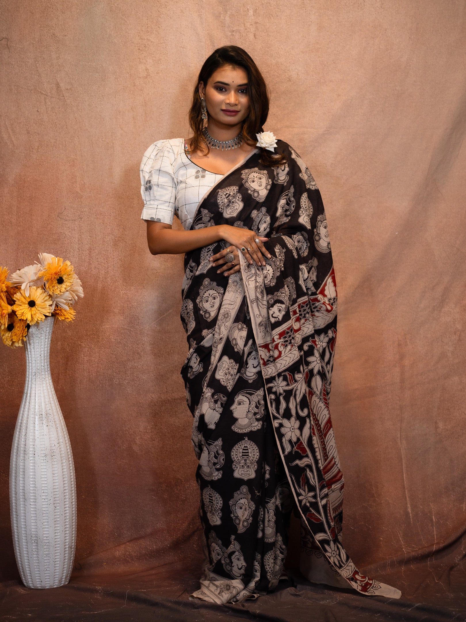 Jamuna Kalamkari Saree