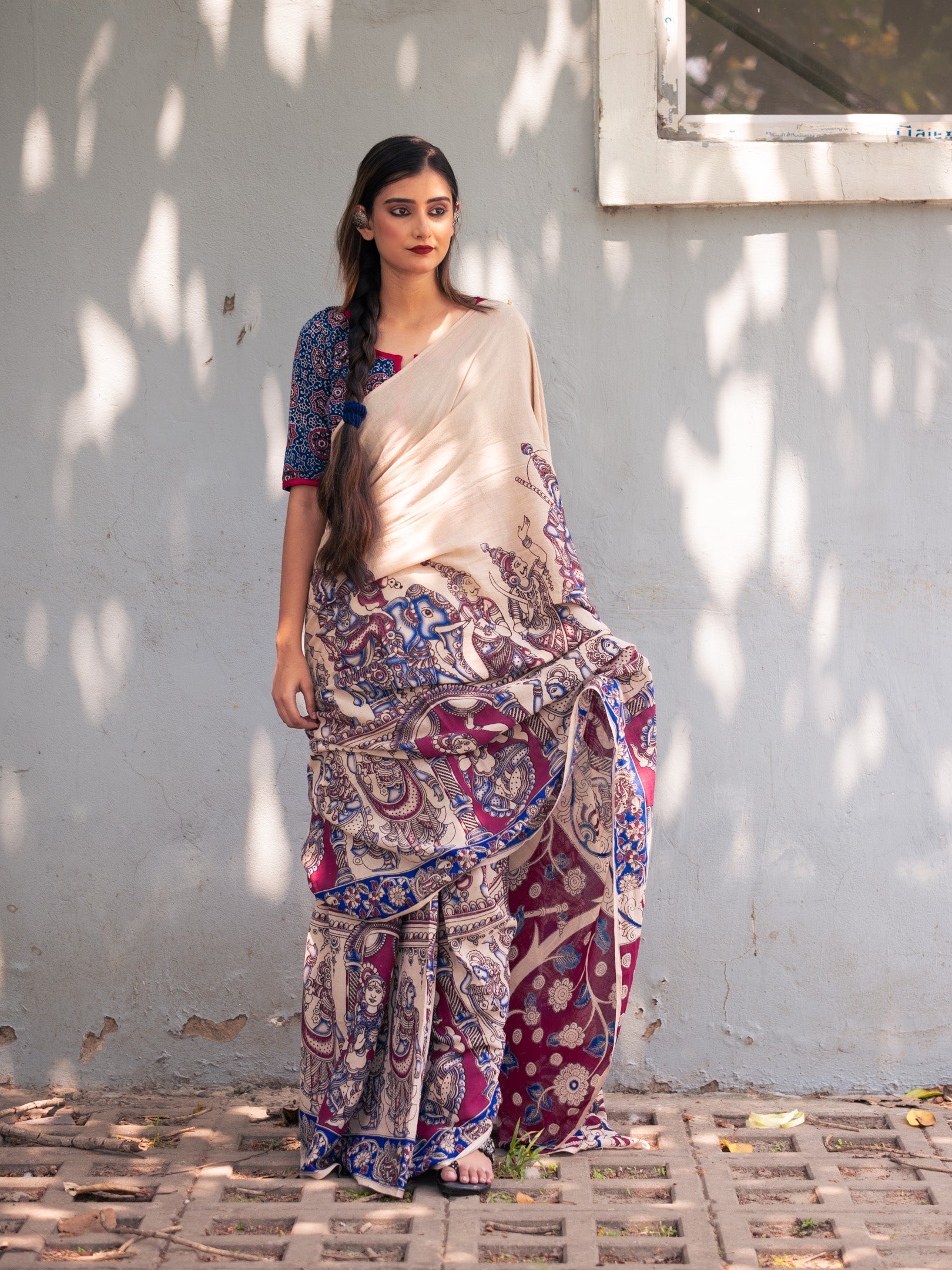Vandana Kalamkari Saree