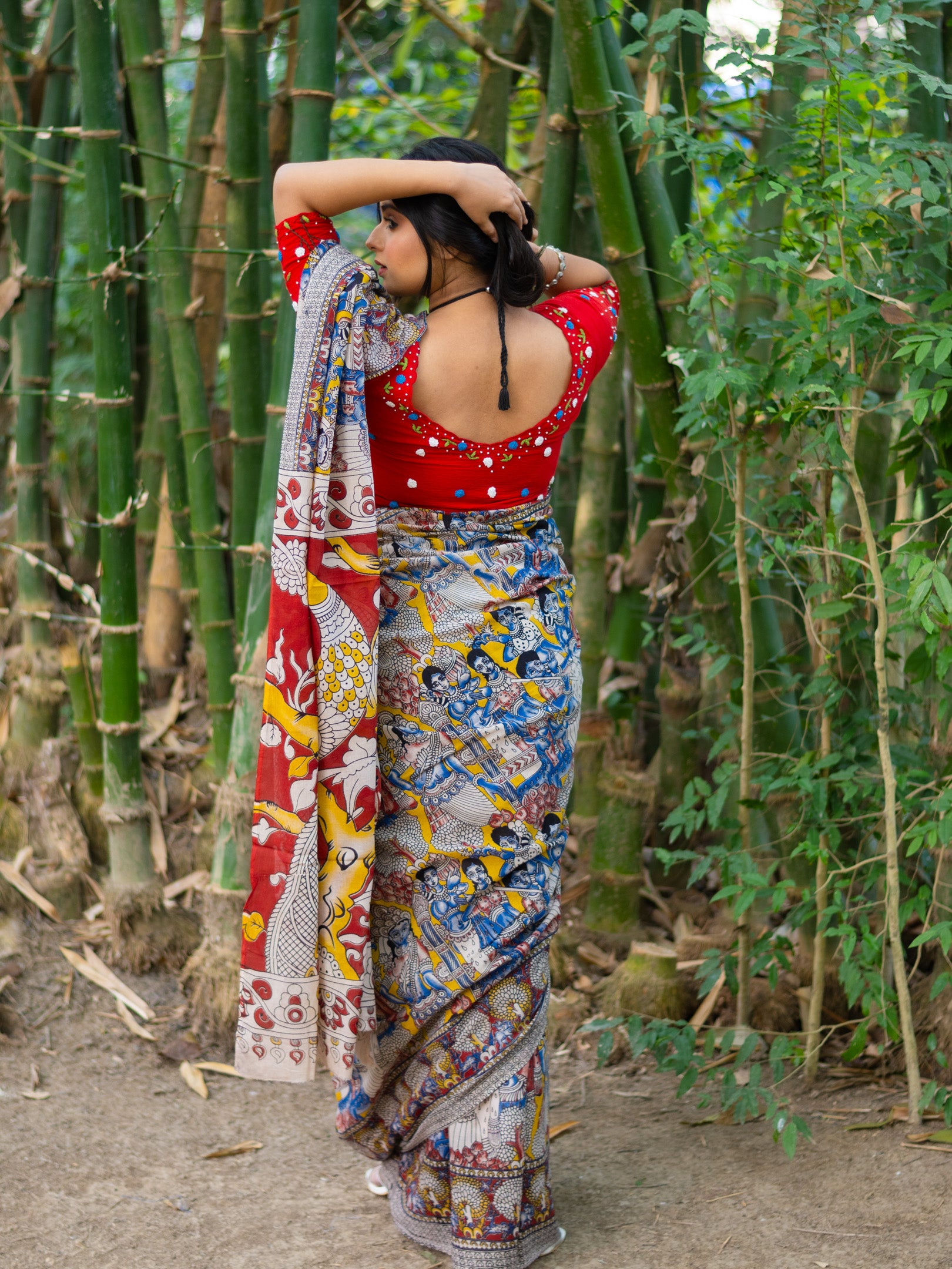 Kahini Kalamkari Pure Cotton Saree