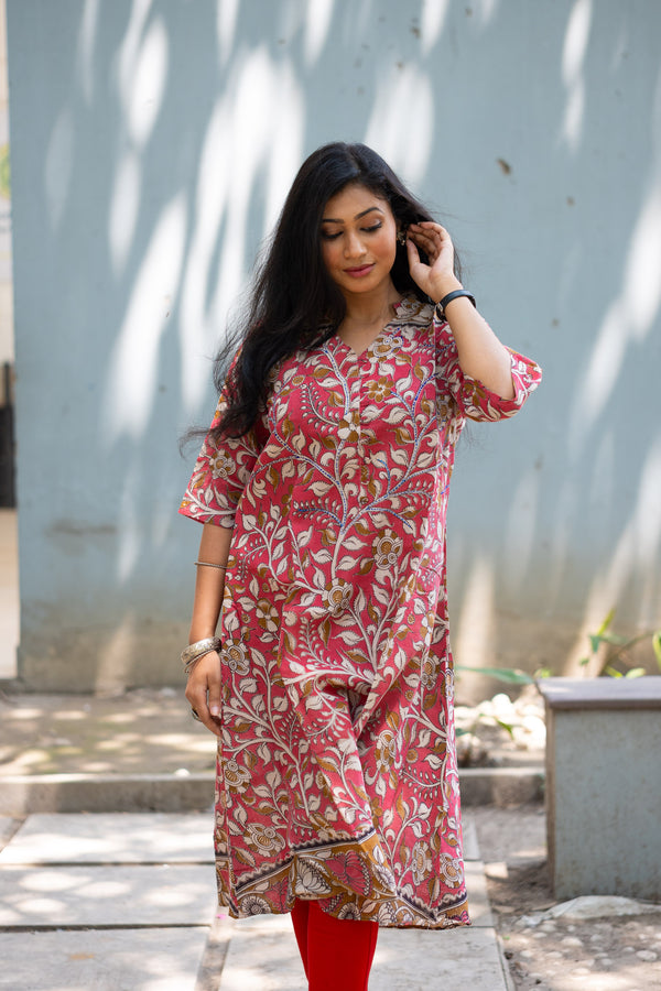 Kalamkari Designer Kurti - Uttariya