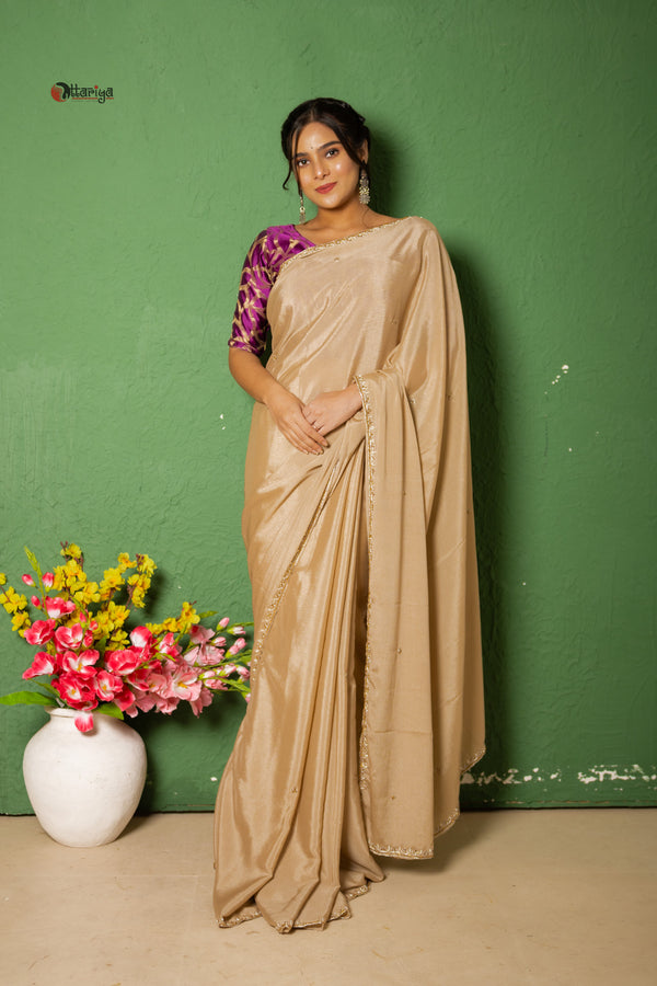 Shine starly saree - Uttariya