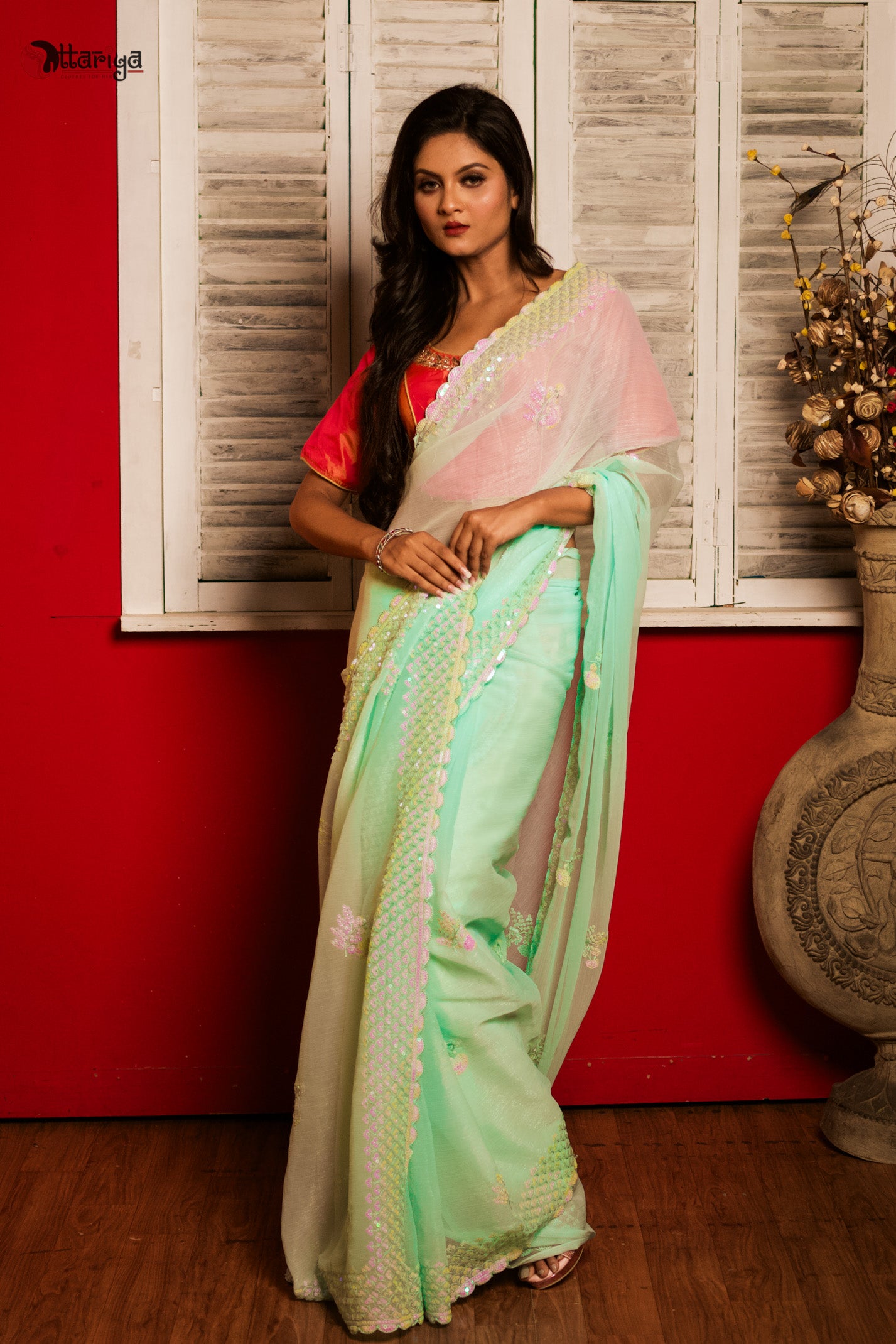 Opulent Majesty Zardosi Saree