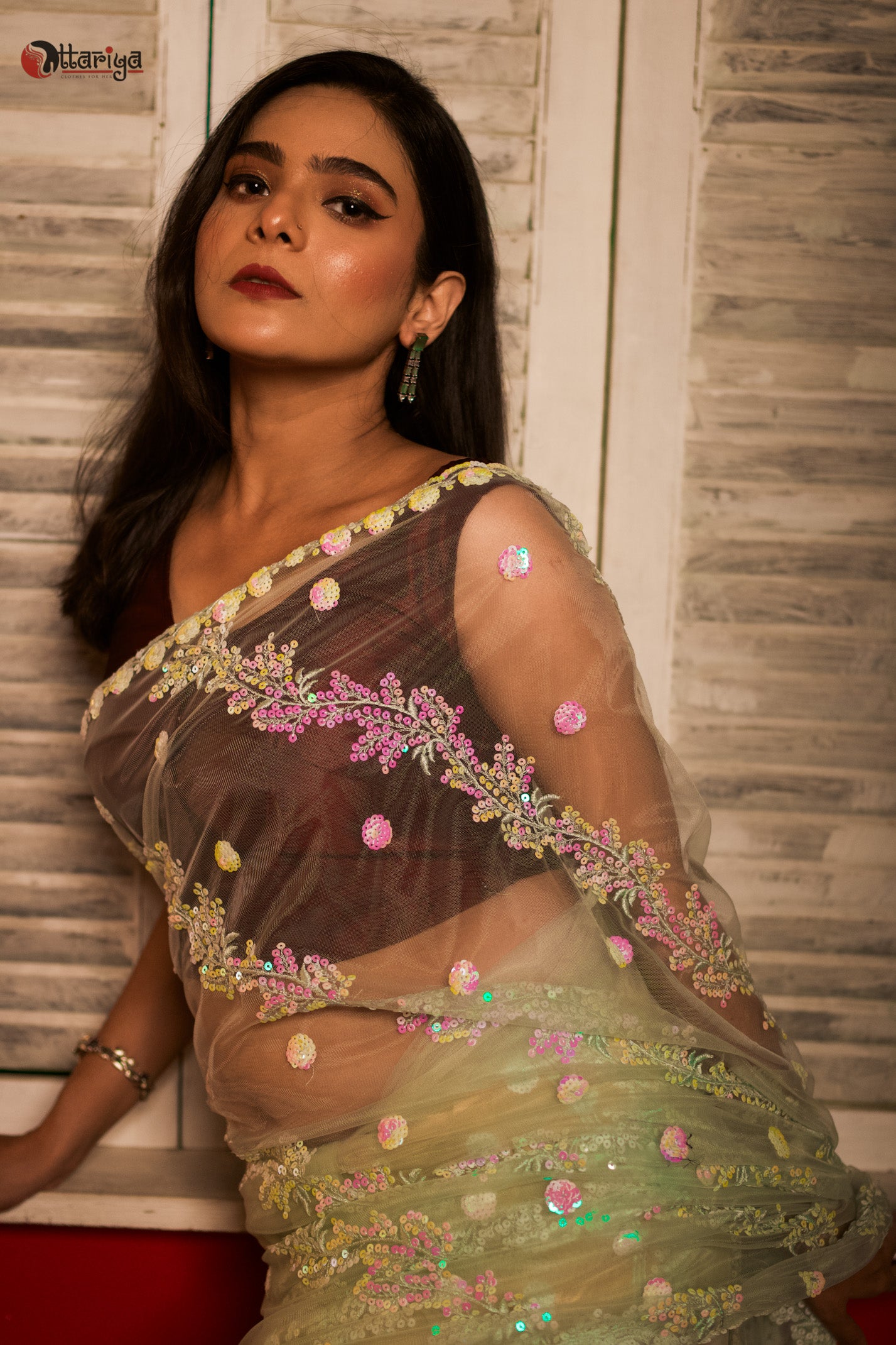 Golden Heritage Zardosi Drape Designer Saree