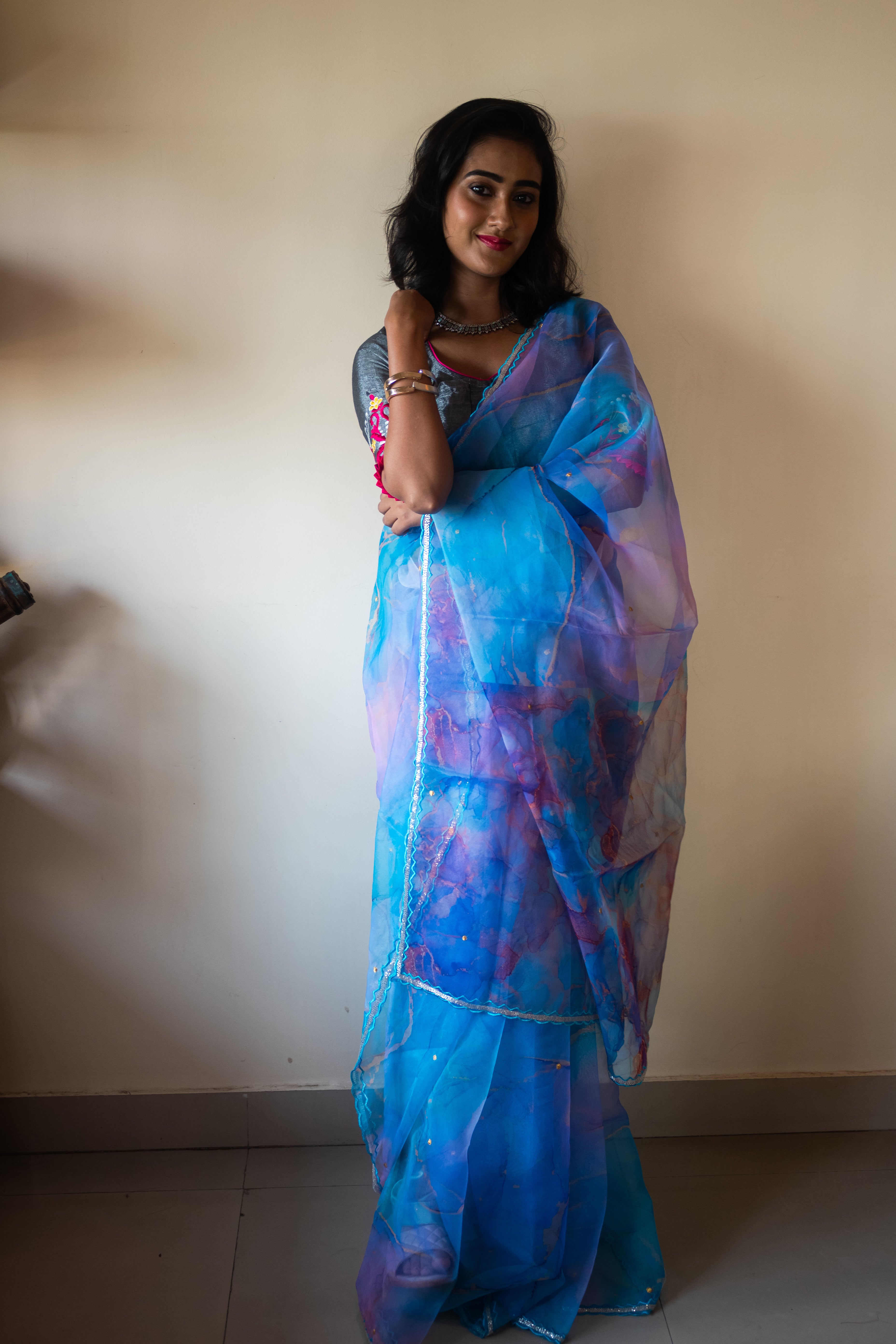 Megha organza designed saree