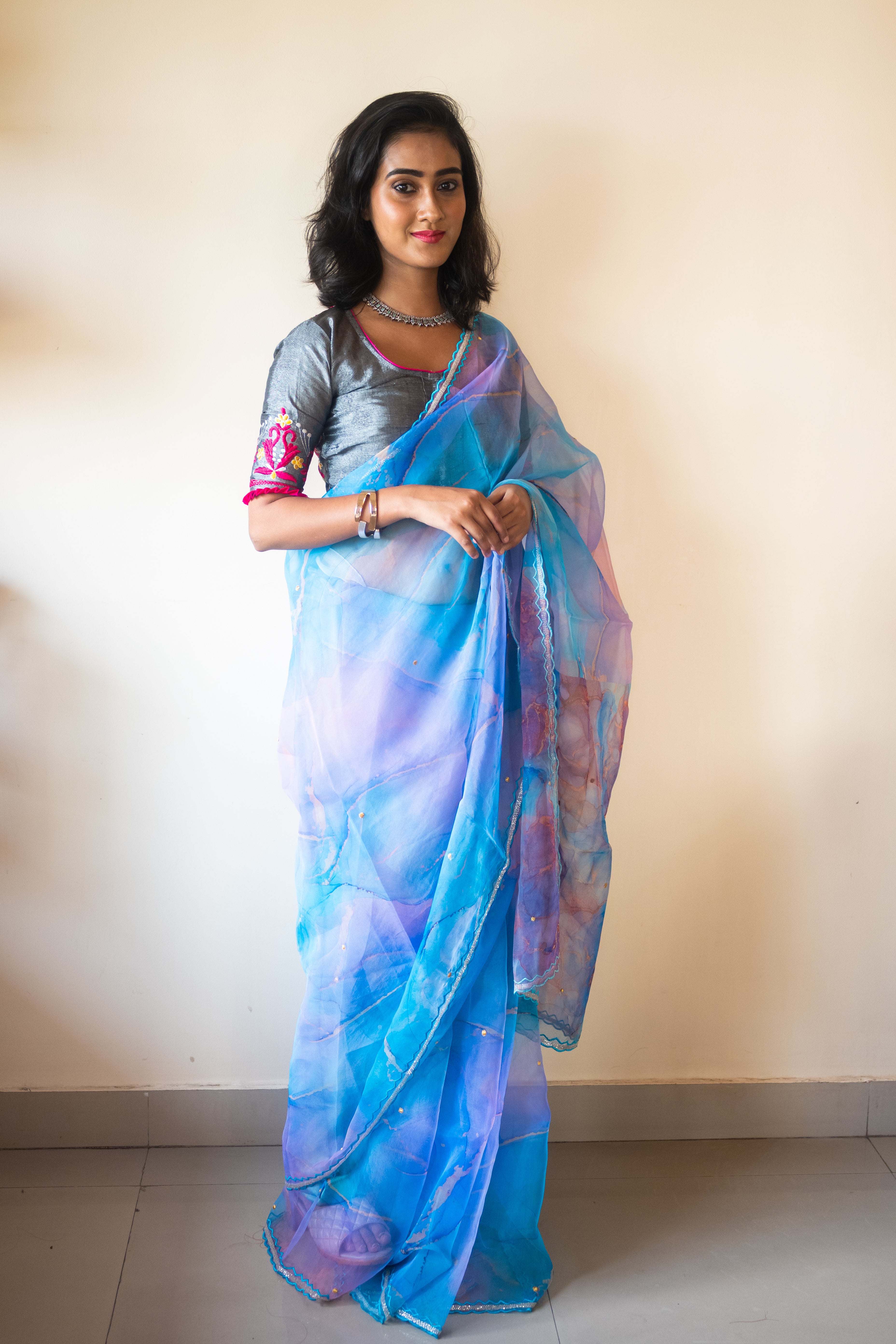 Megha organza designed saree