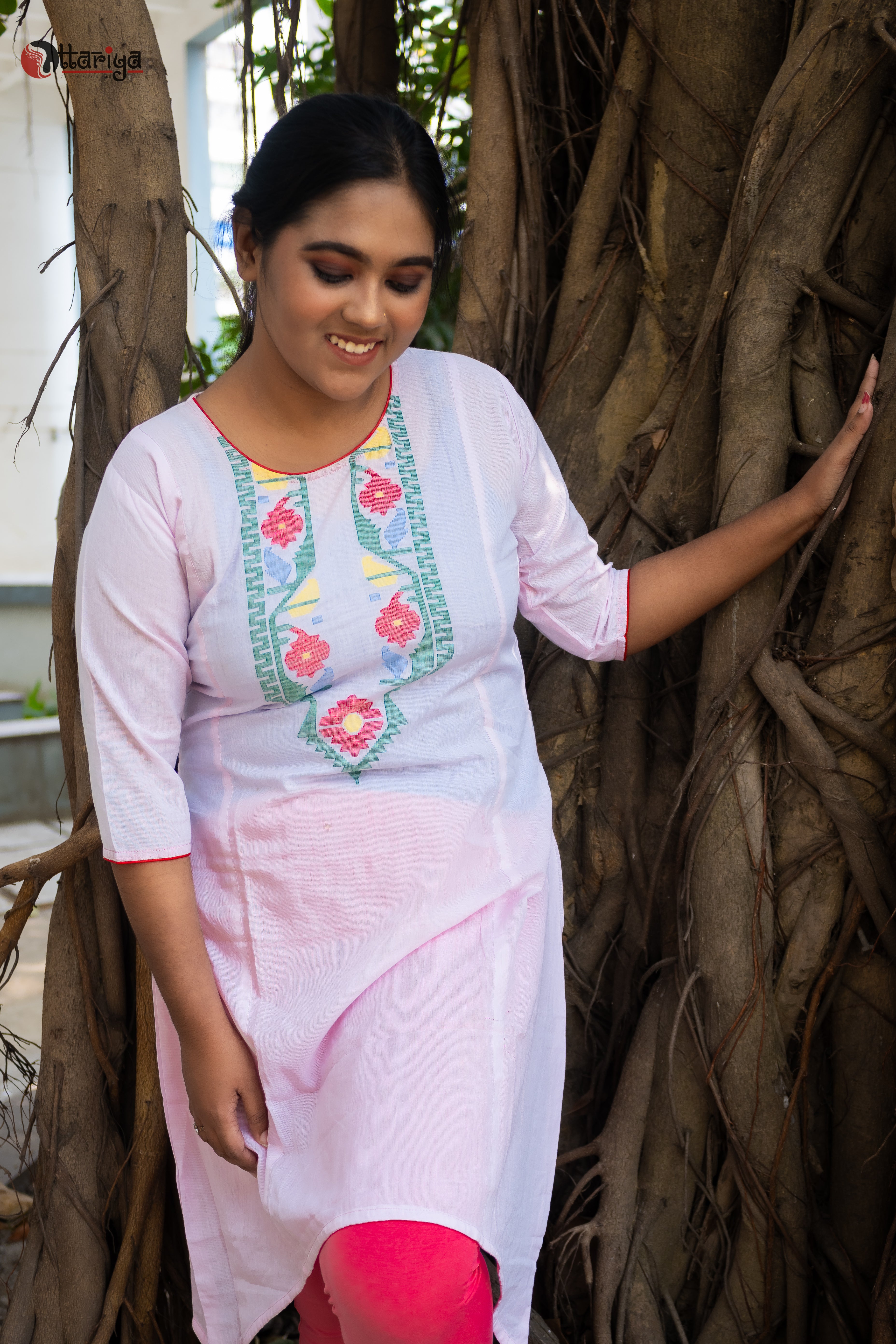 Pinkish Jamdani kurti