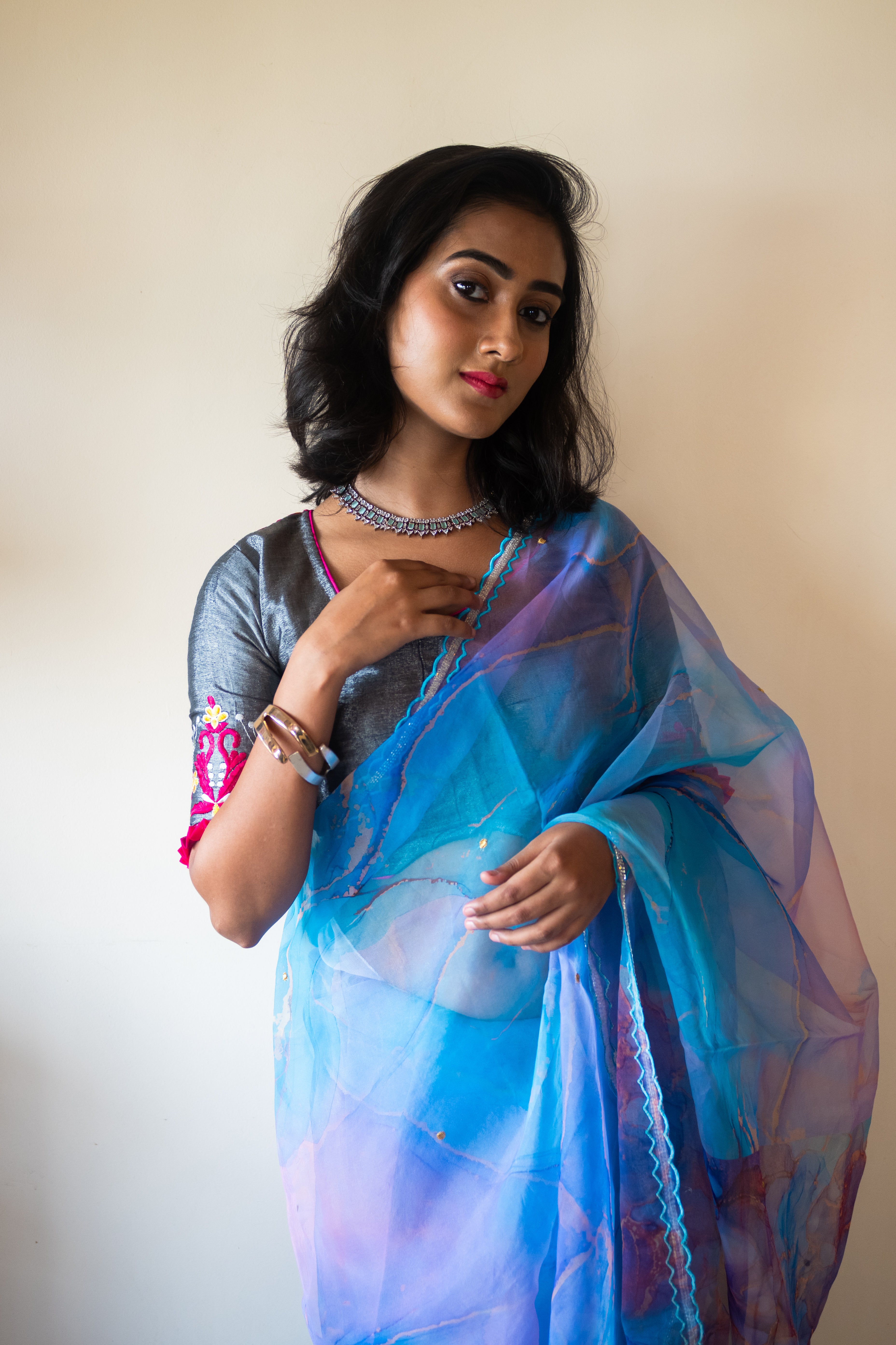 Megha organza designed saree