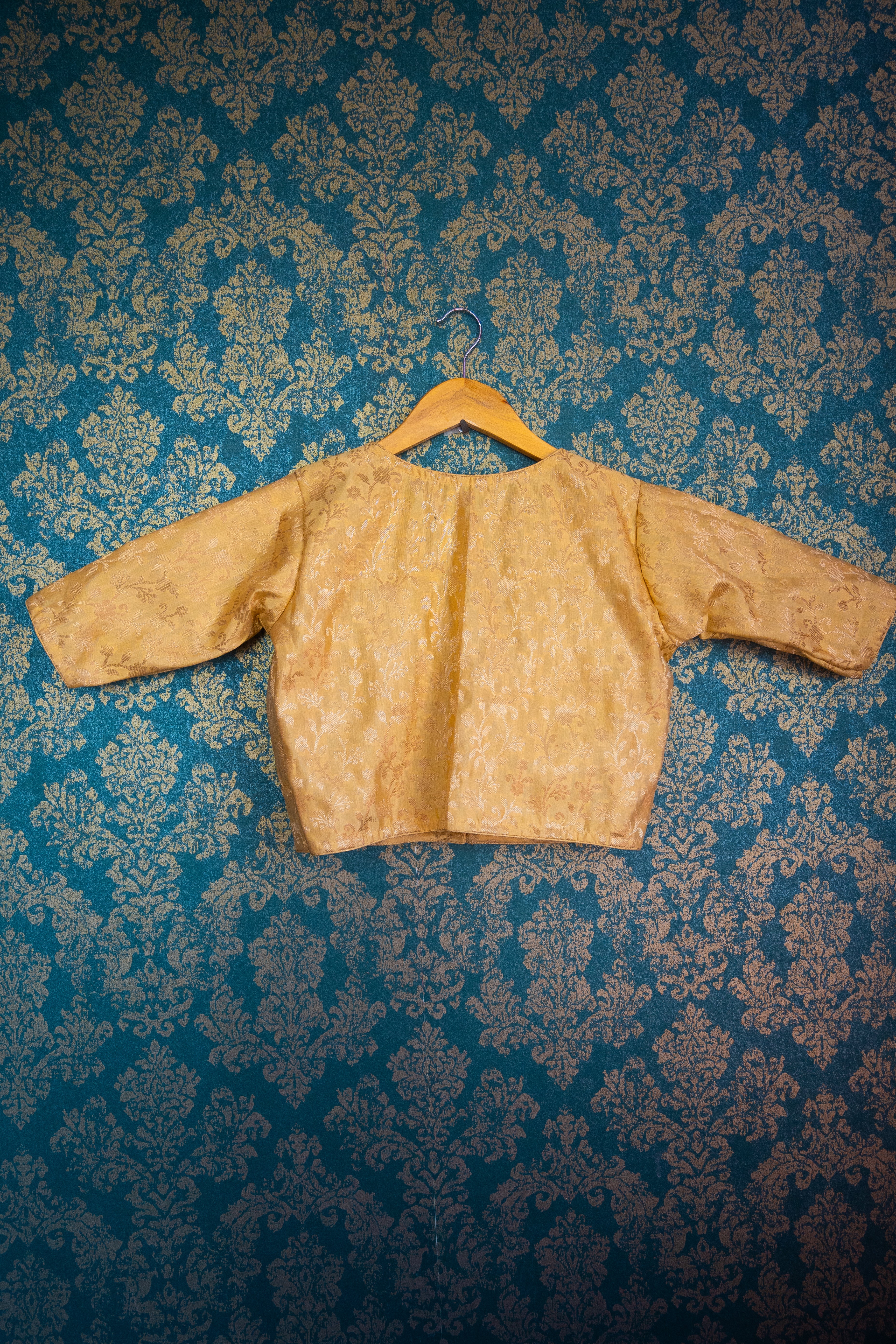 White gold Banarasi blouse