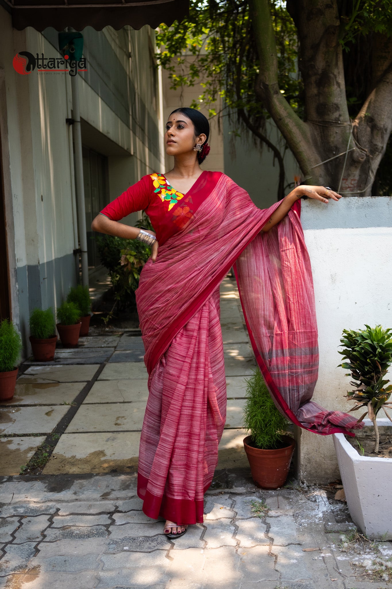 Roktajoba mul cotton saree