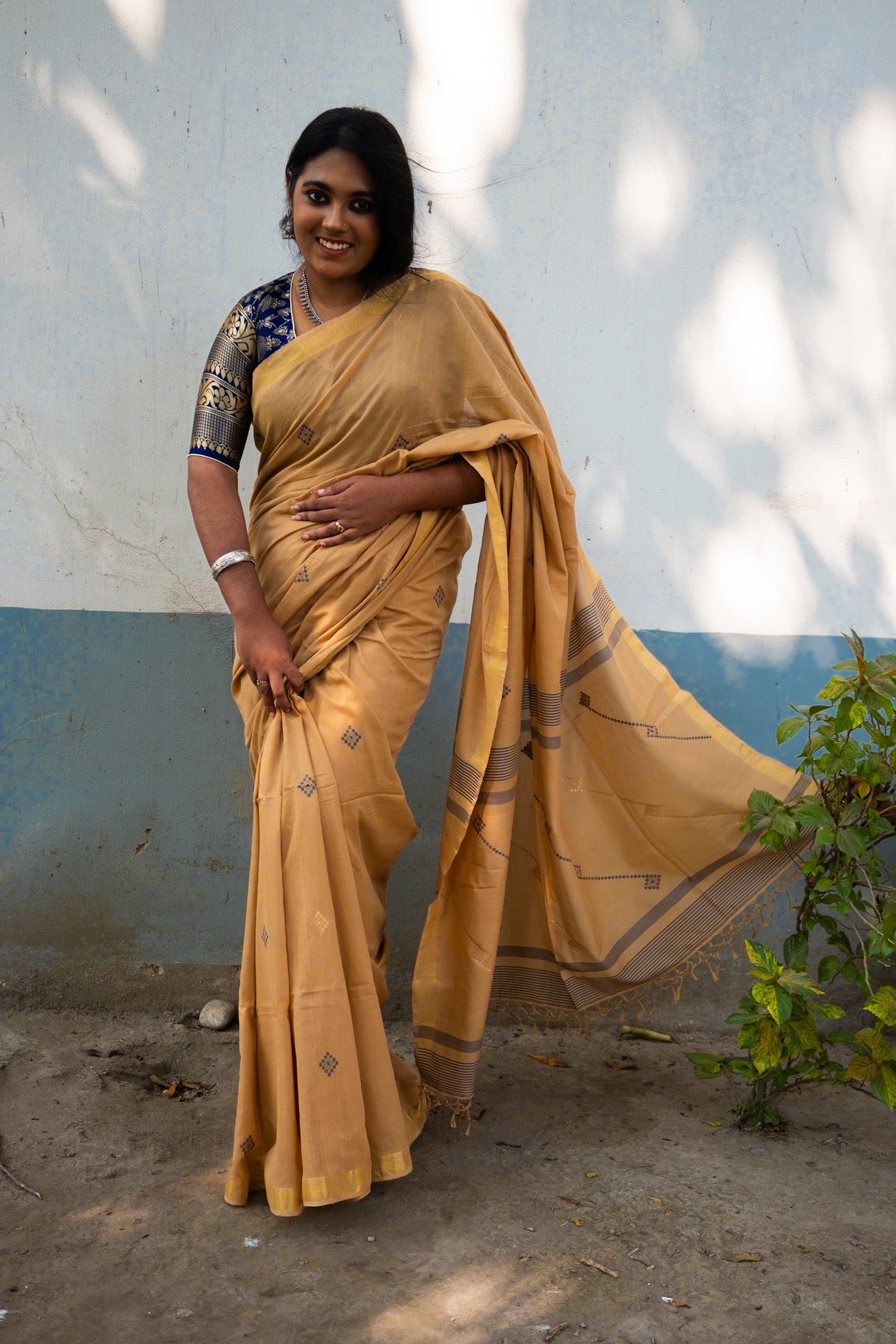 Tasar handspun saree