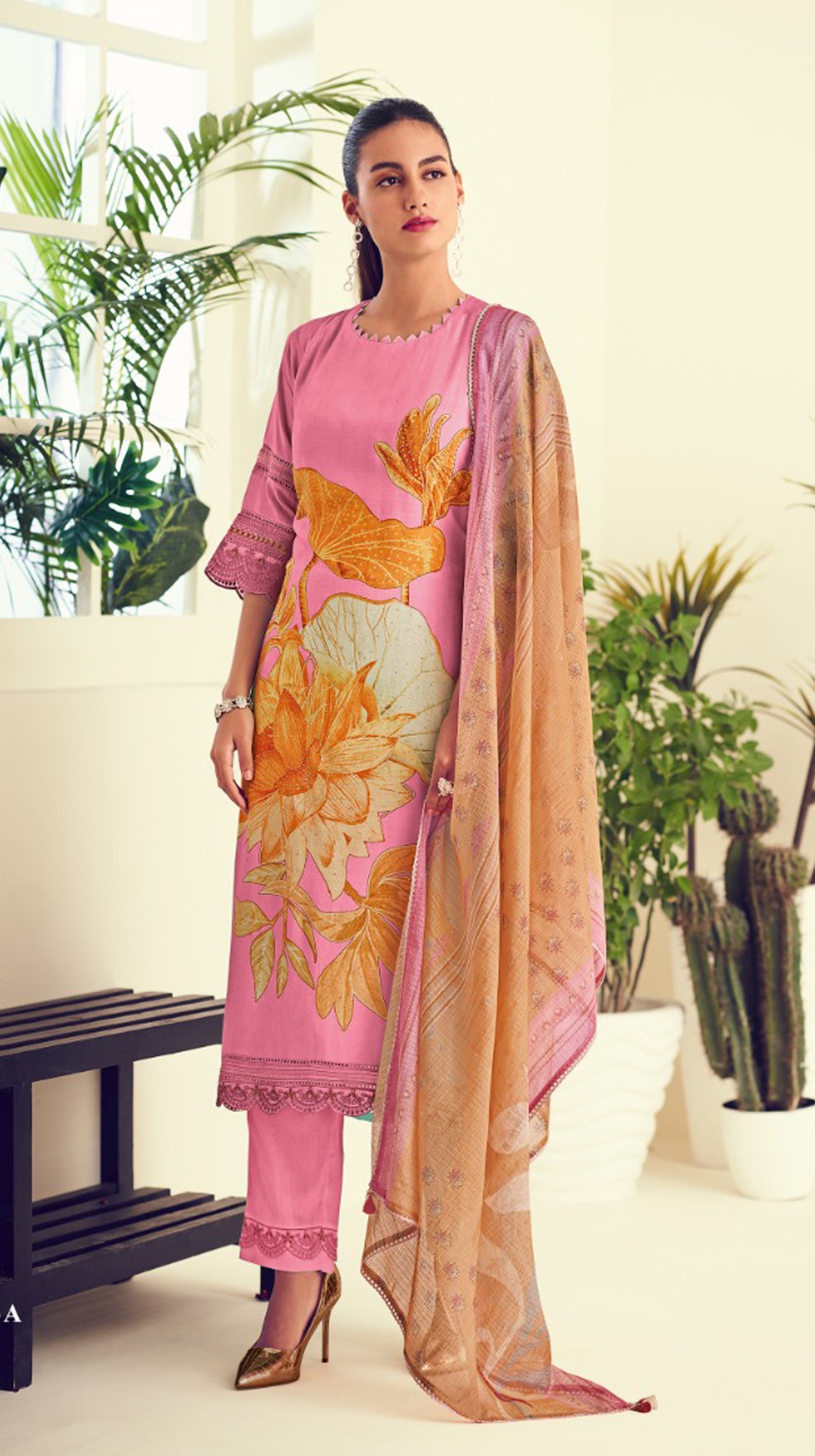 Pink Designer Kurta Set