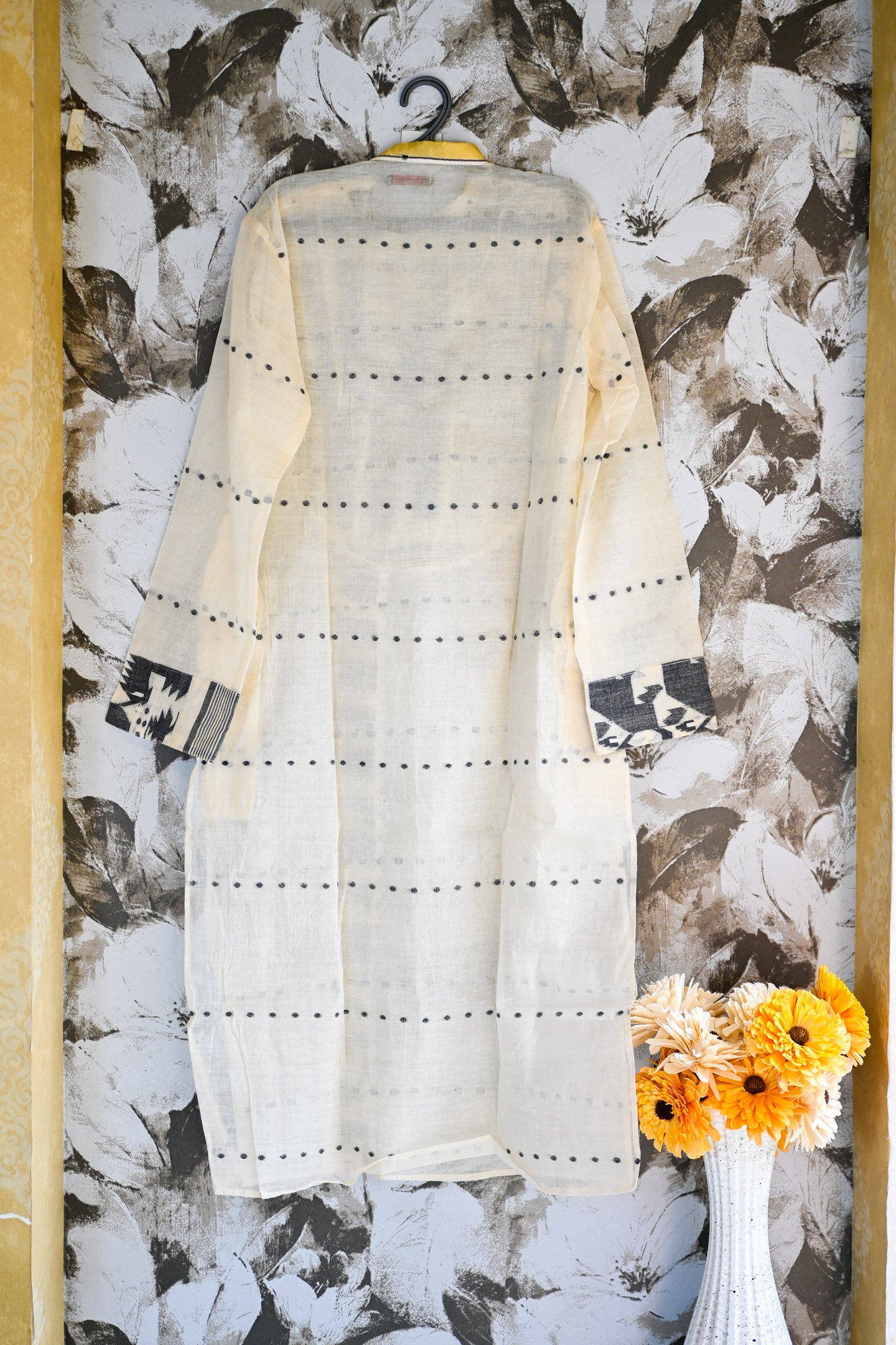 Jamdani long Kurta white