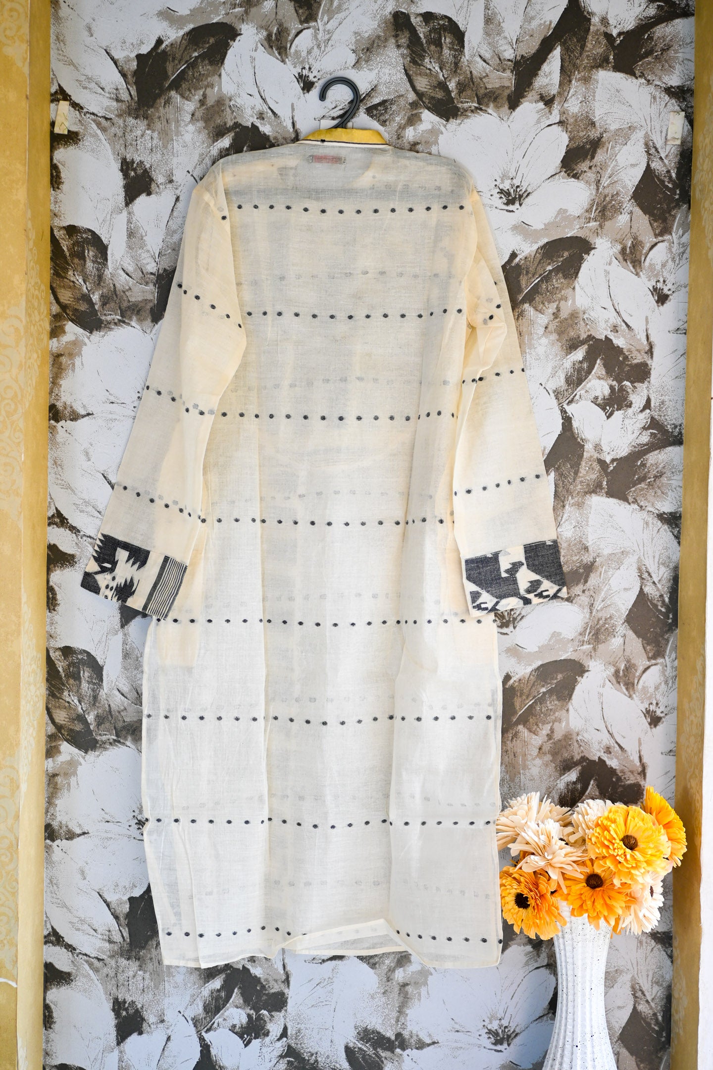 Jamdani long Kurta white