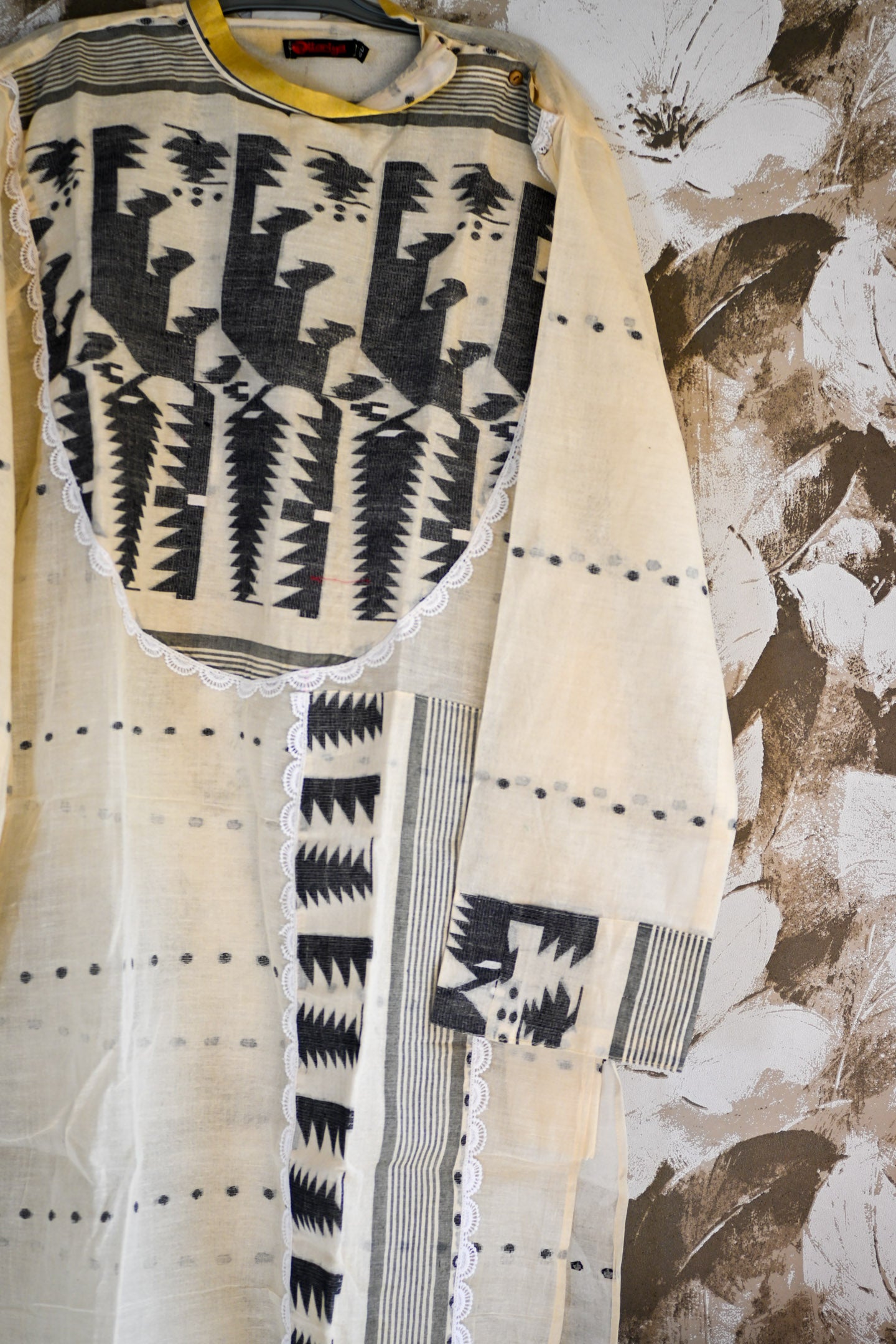 Jamdani long Kurta white