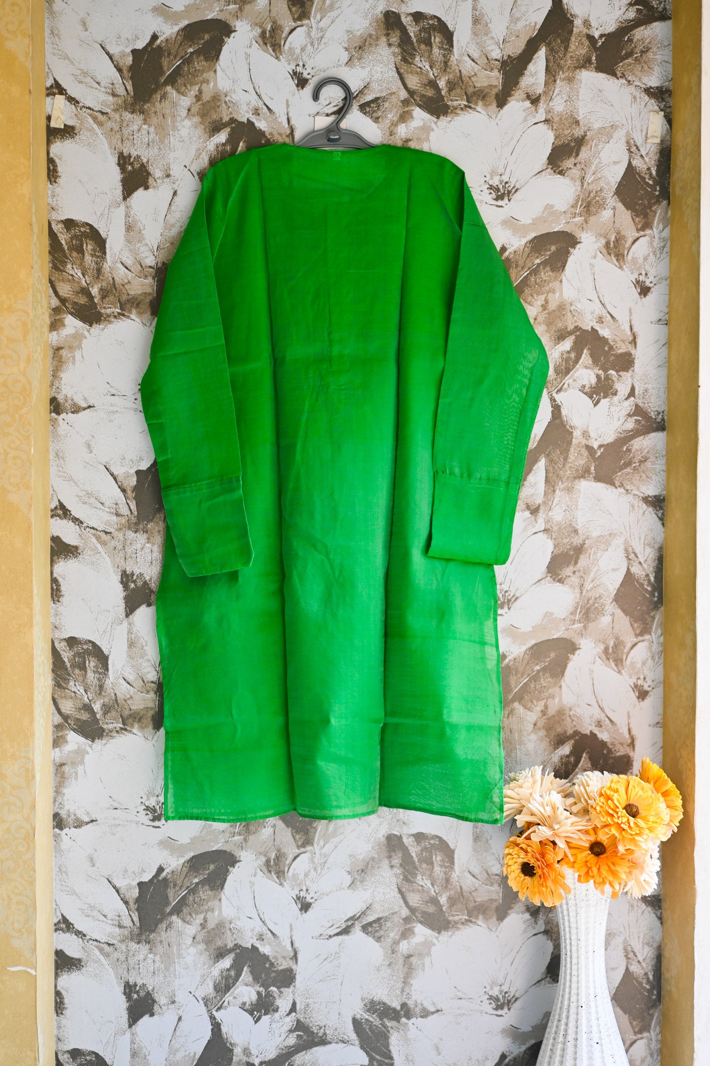 Jamdani long Kurta green