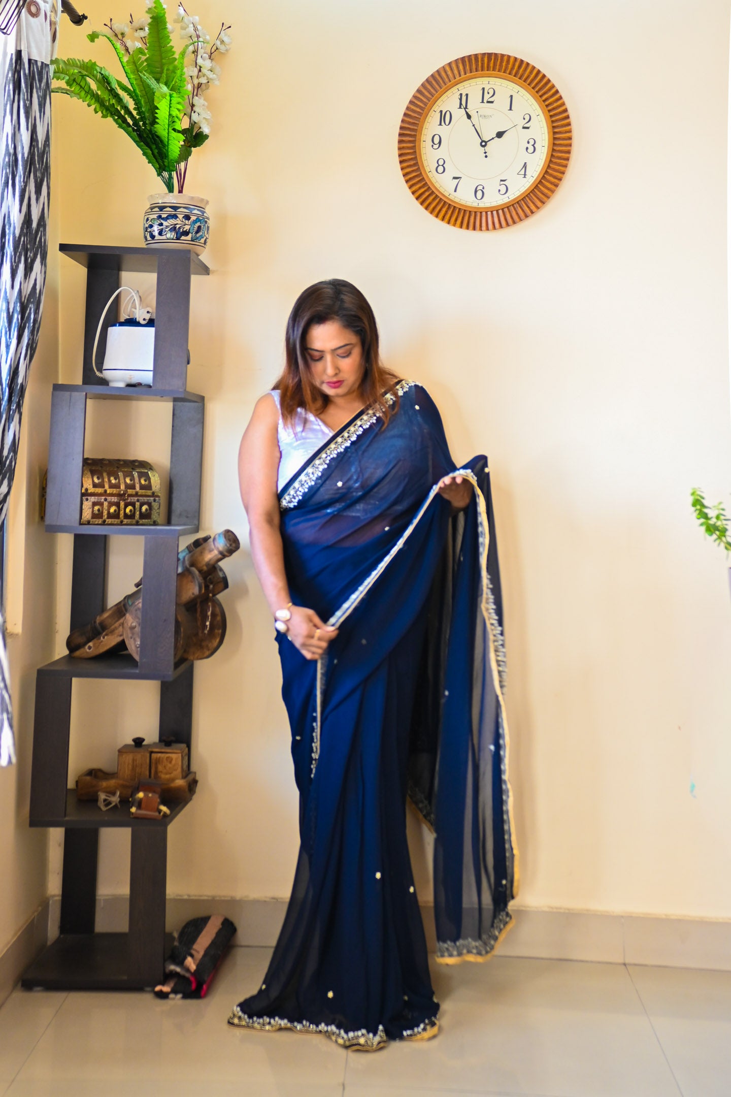 Royal Zardosi Silk Saree