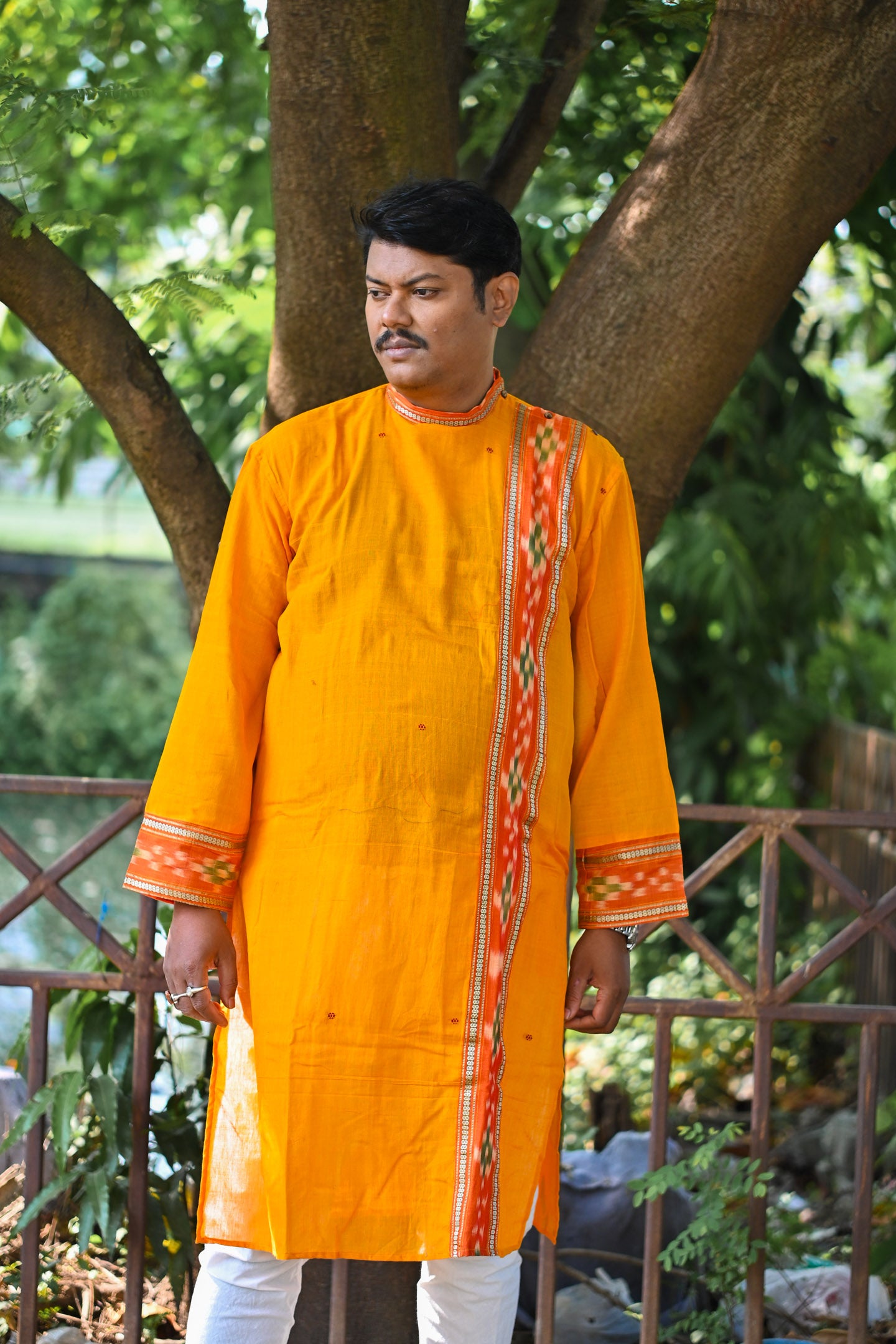 Ikkat long kurta