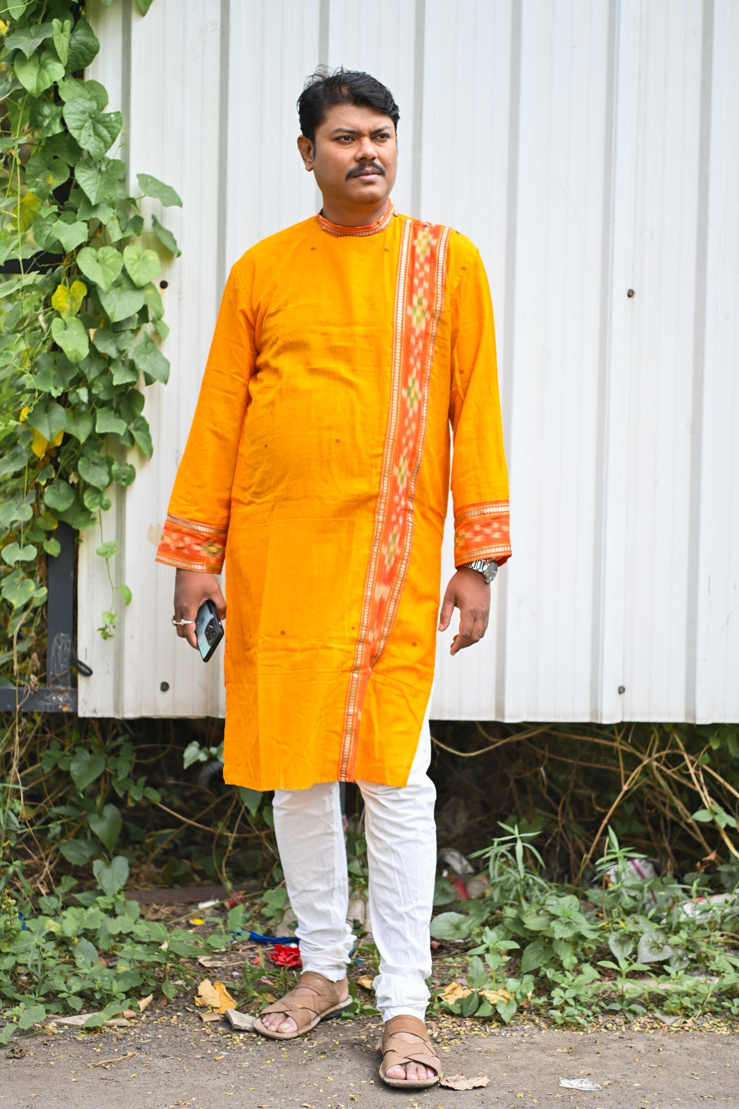 Ikkat long kurta
