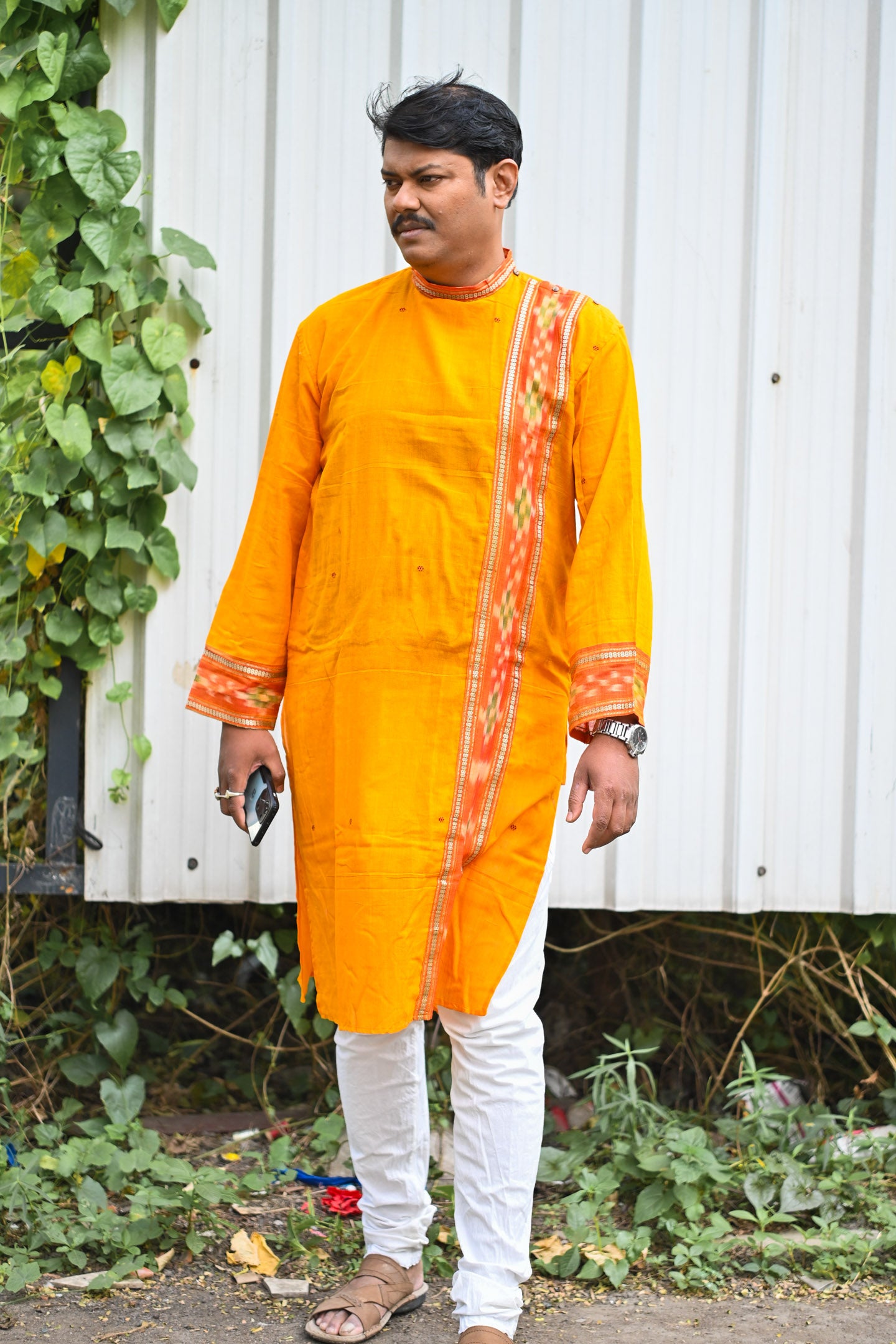 Ikkat long kurta